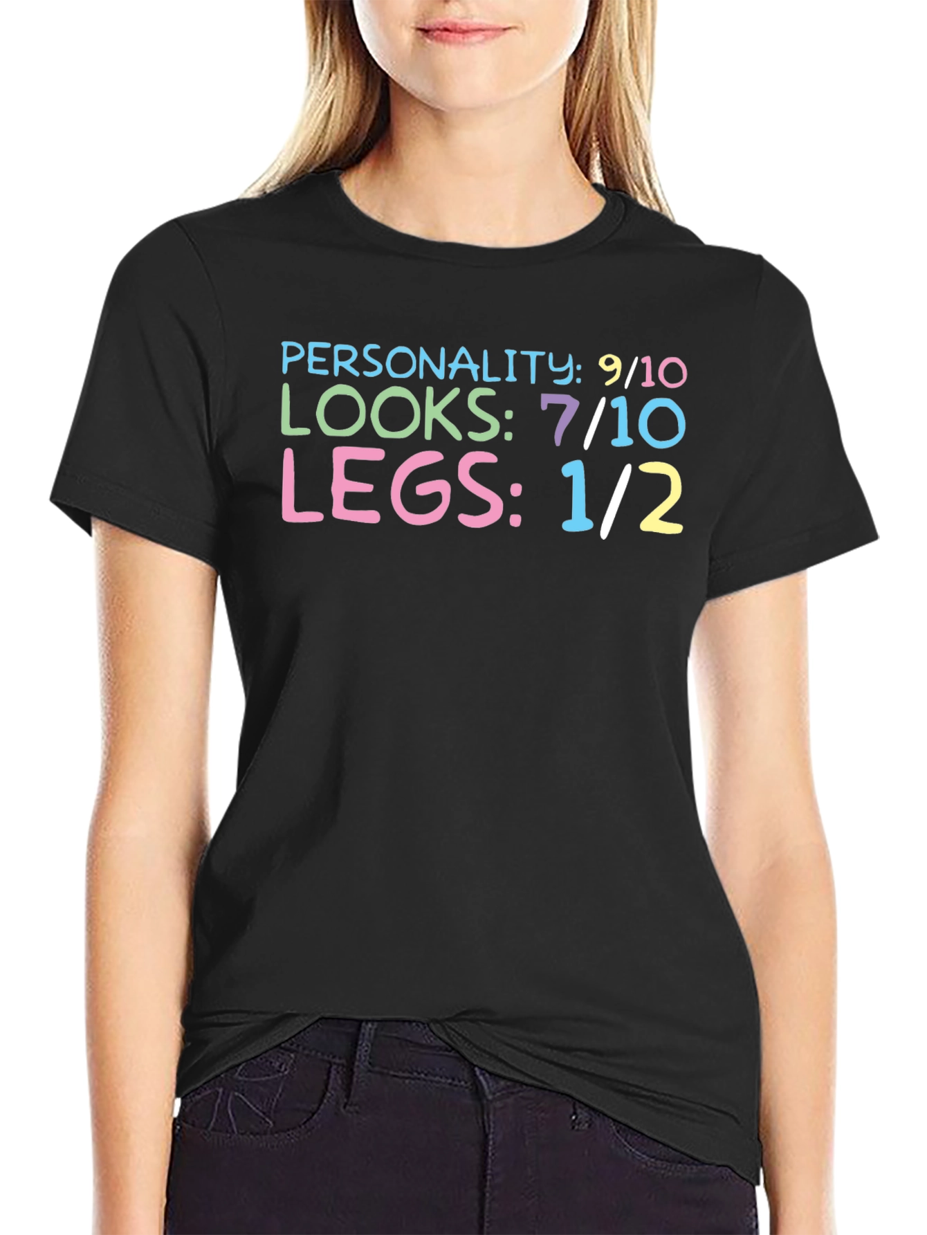 Funny Personality Looks Legs Graphic T-Shirt