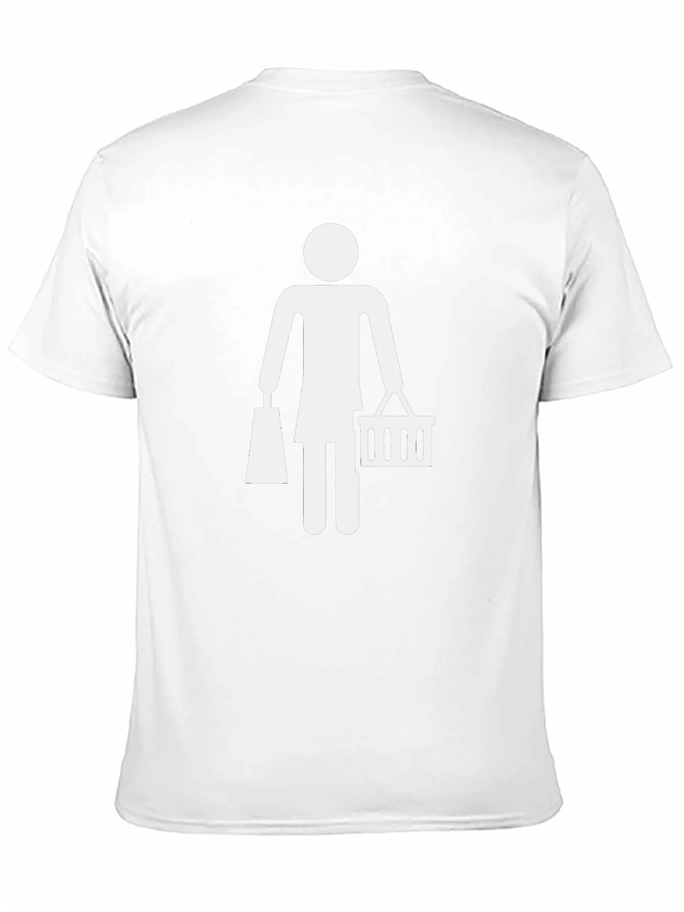 Woman Shopping Graphic Tee - Black