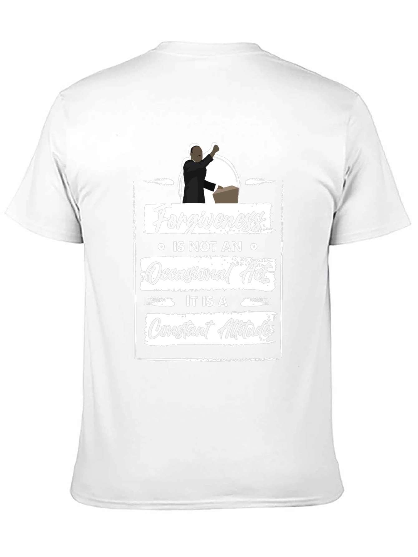Forgiveness Quote Graphic Tee - Black Casual T-Shirt