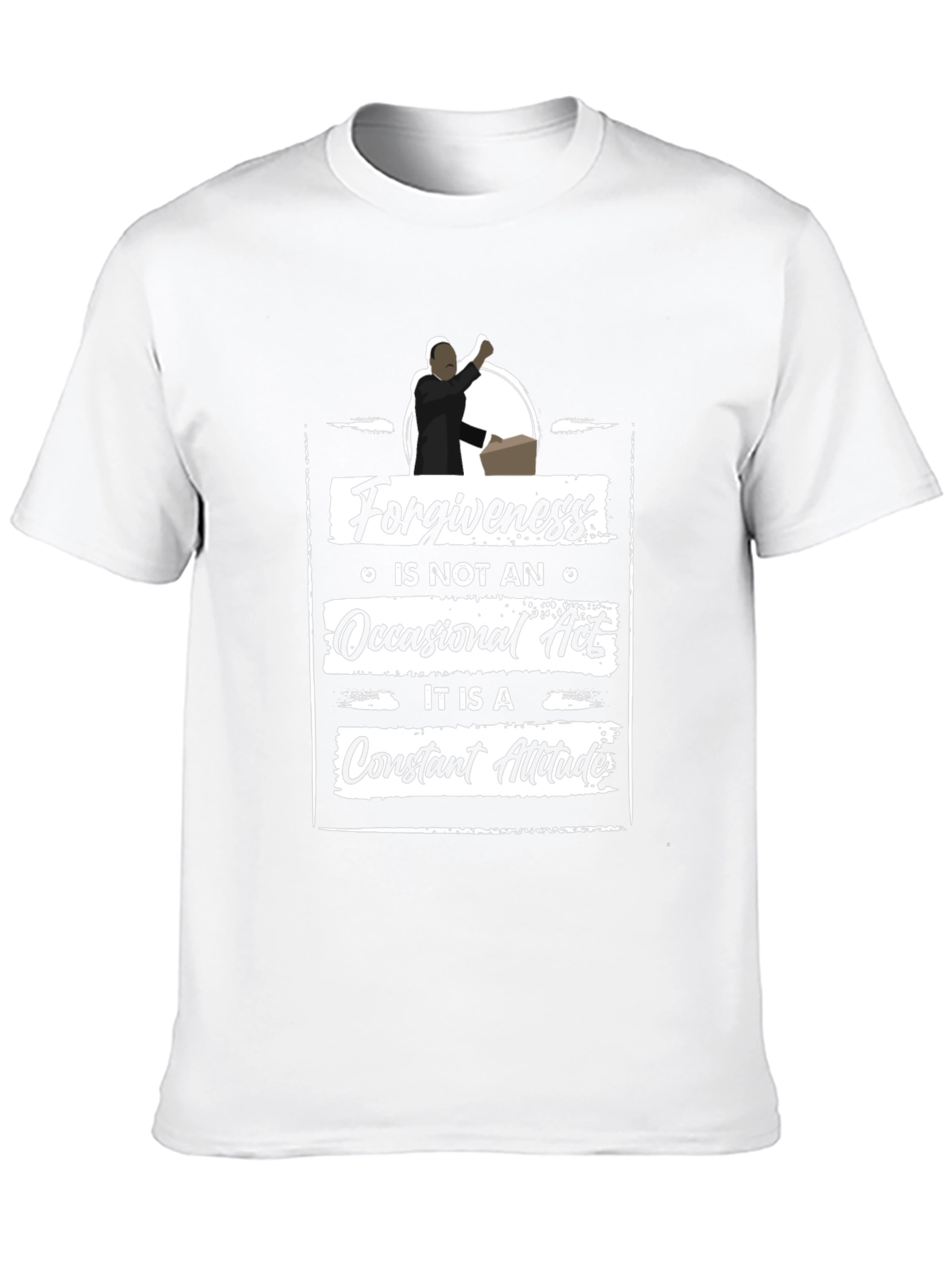 Forgiveness Quote Graphic Tee - Black Casual T-Shirt