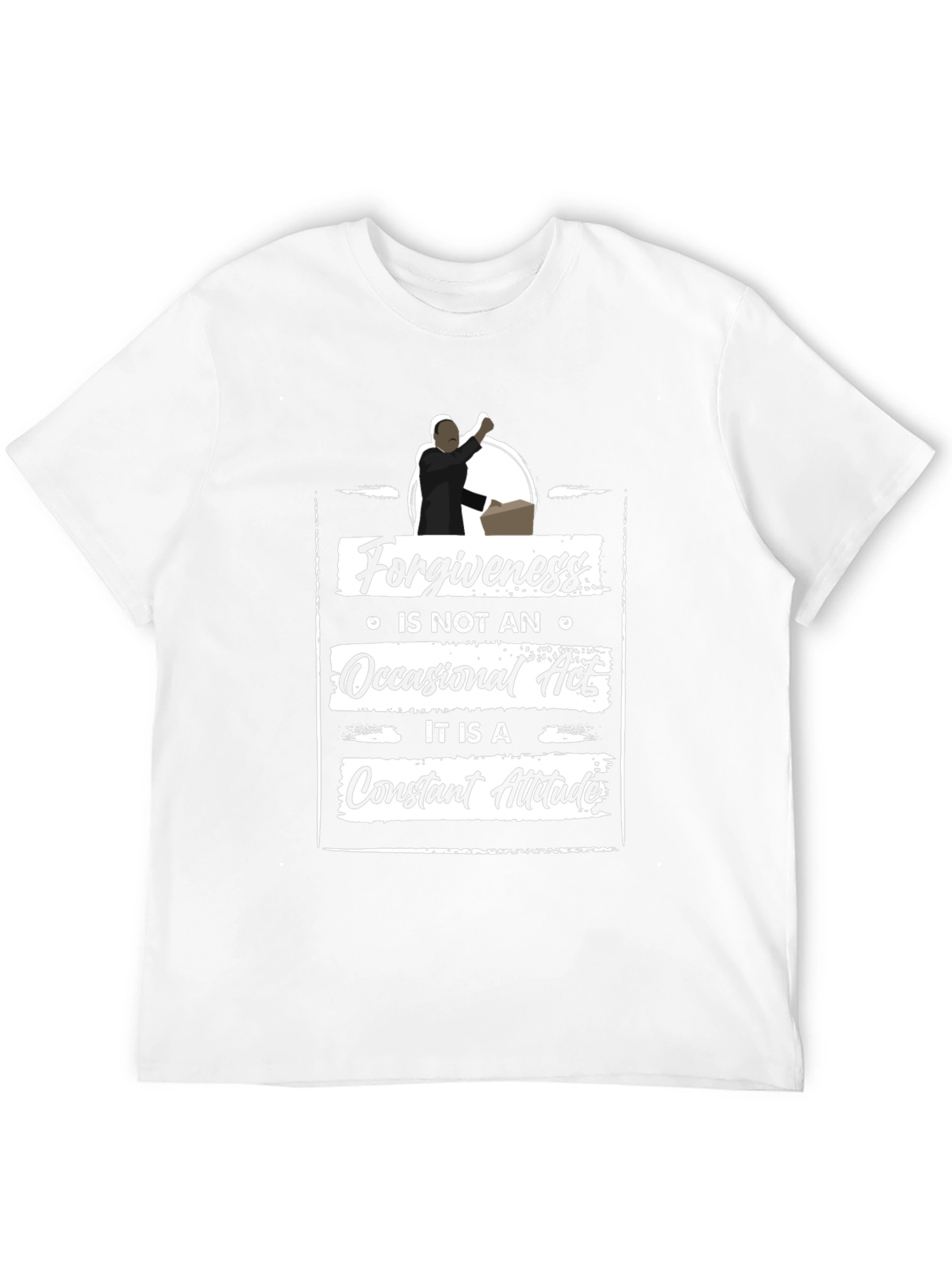 Forgiveness Quote Graphic Tee - Black Casual T-Shirt