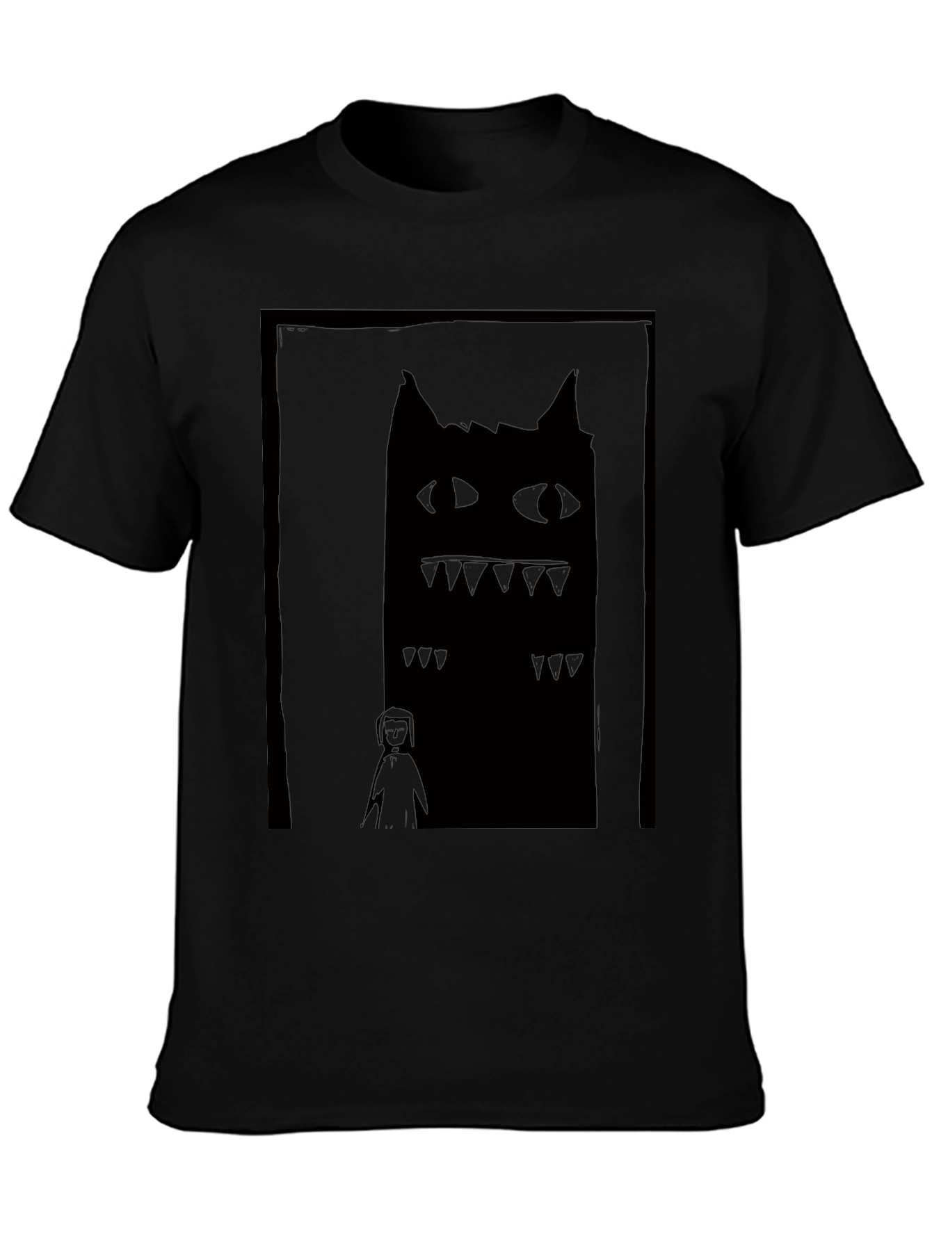 Monster Graphic Tee - Unisex Black T-Shirt