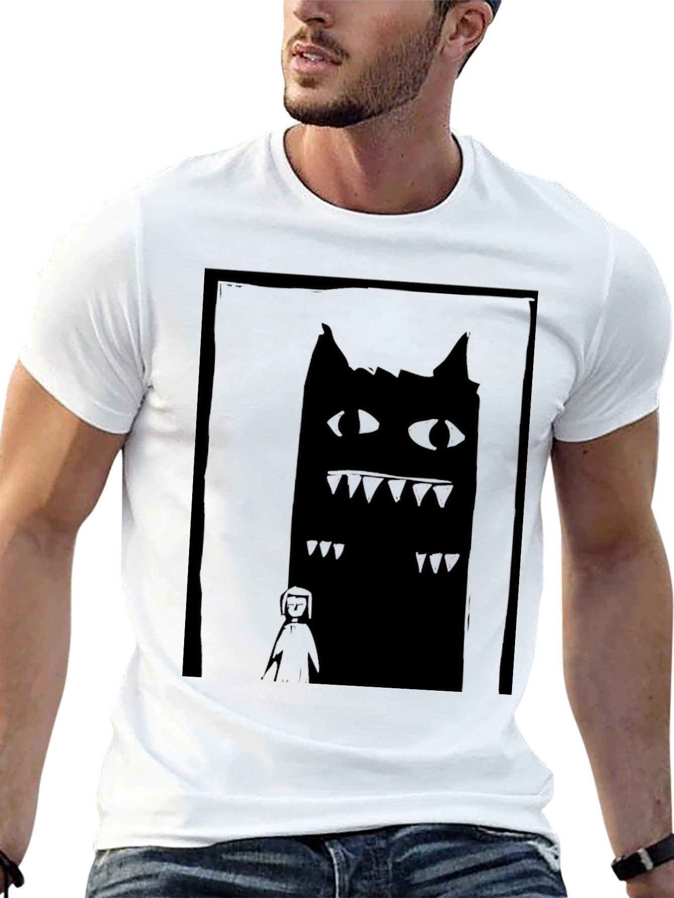 Monster Graphic Tee - Unisex Black T-Shirt