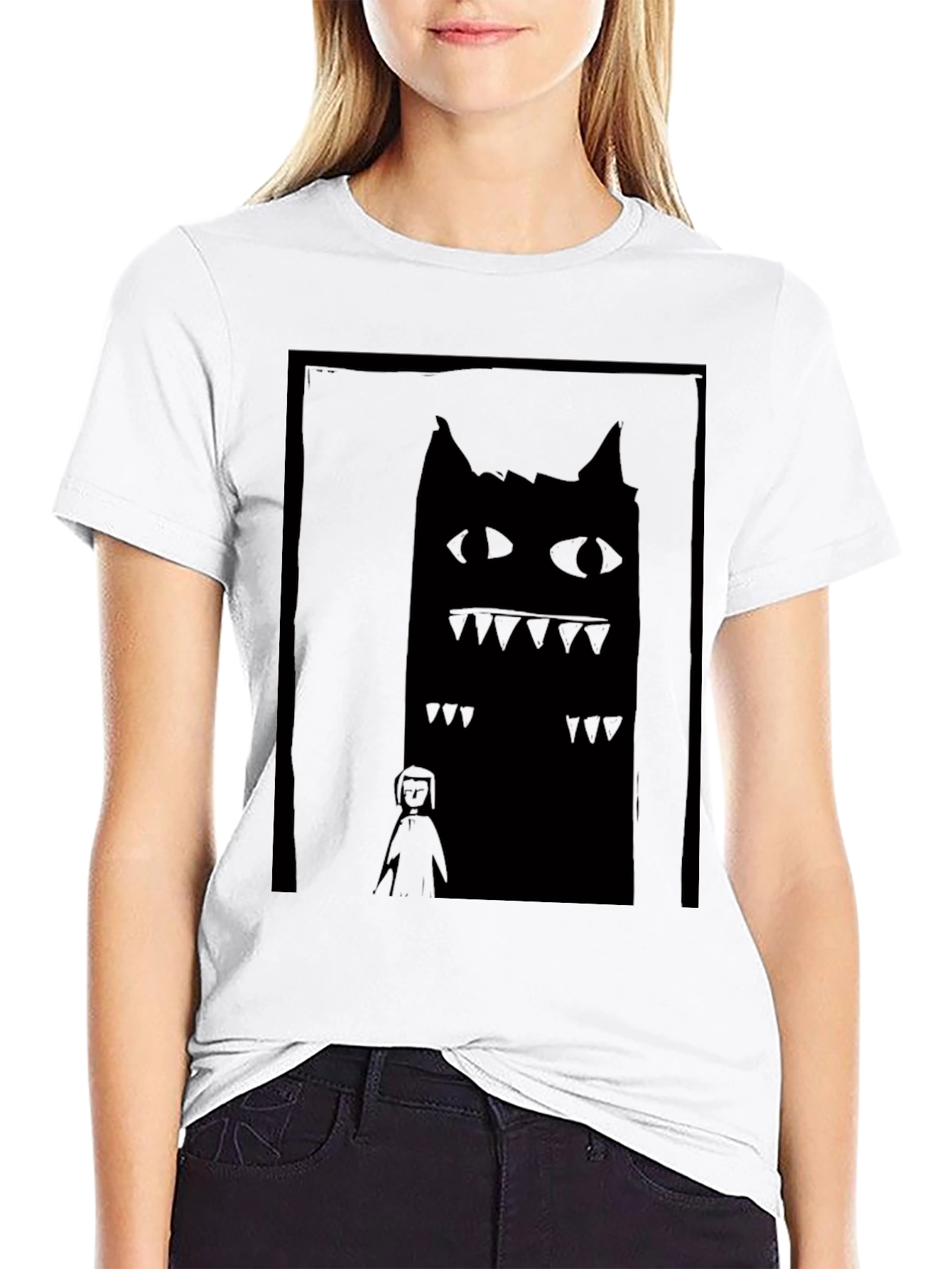 Monster Graphic Tee - Unisex Black T-Shirt