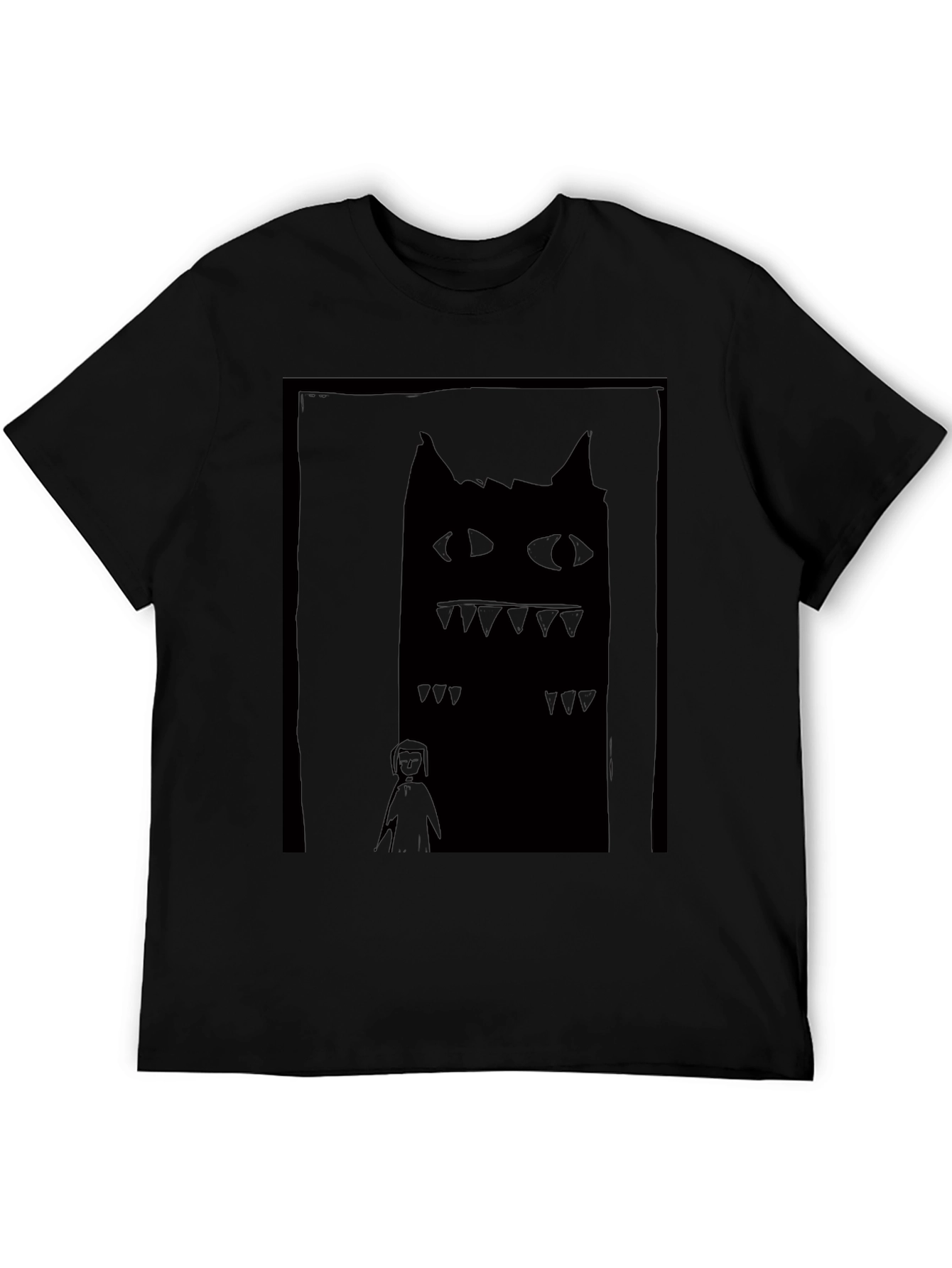 Monster Graphic Tee - Unisex Black T-Shirt