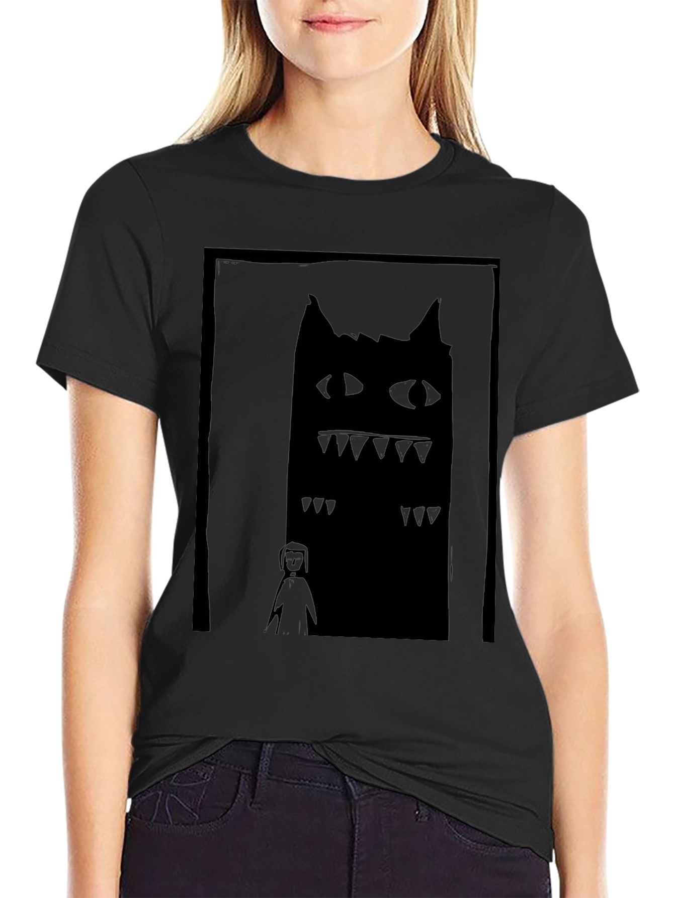 Monster Graphic Tee - Unisex Black T-Shirt