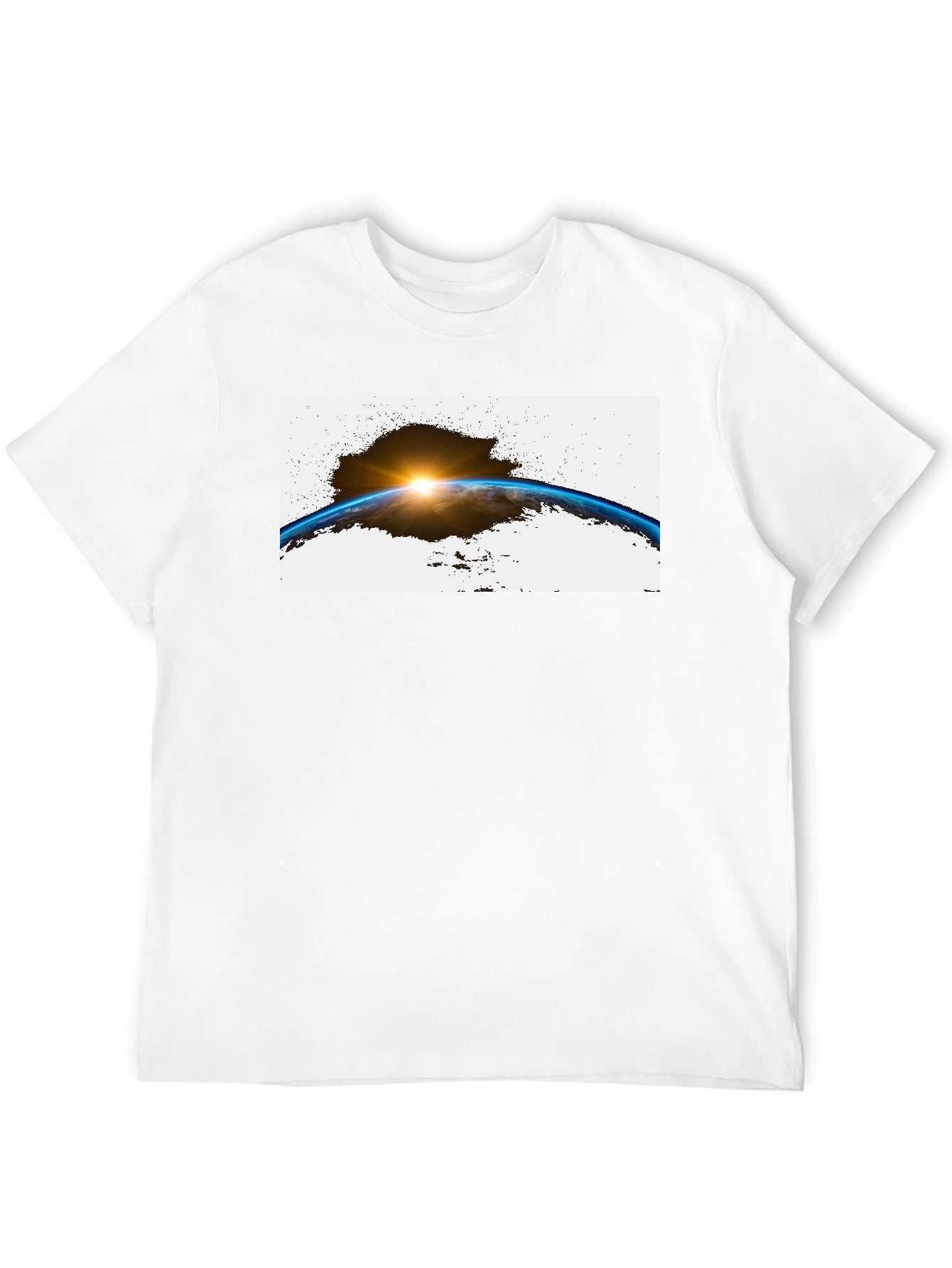 Earth Sunrise Graphic Black T-Shirt