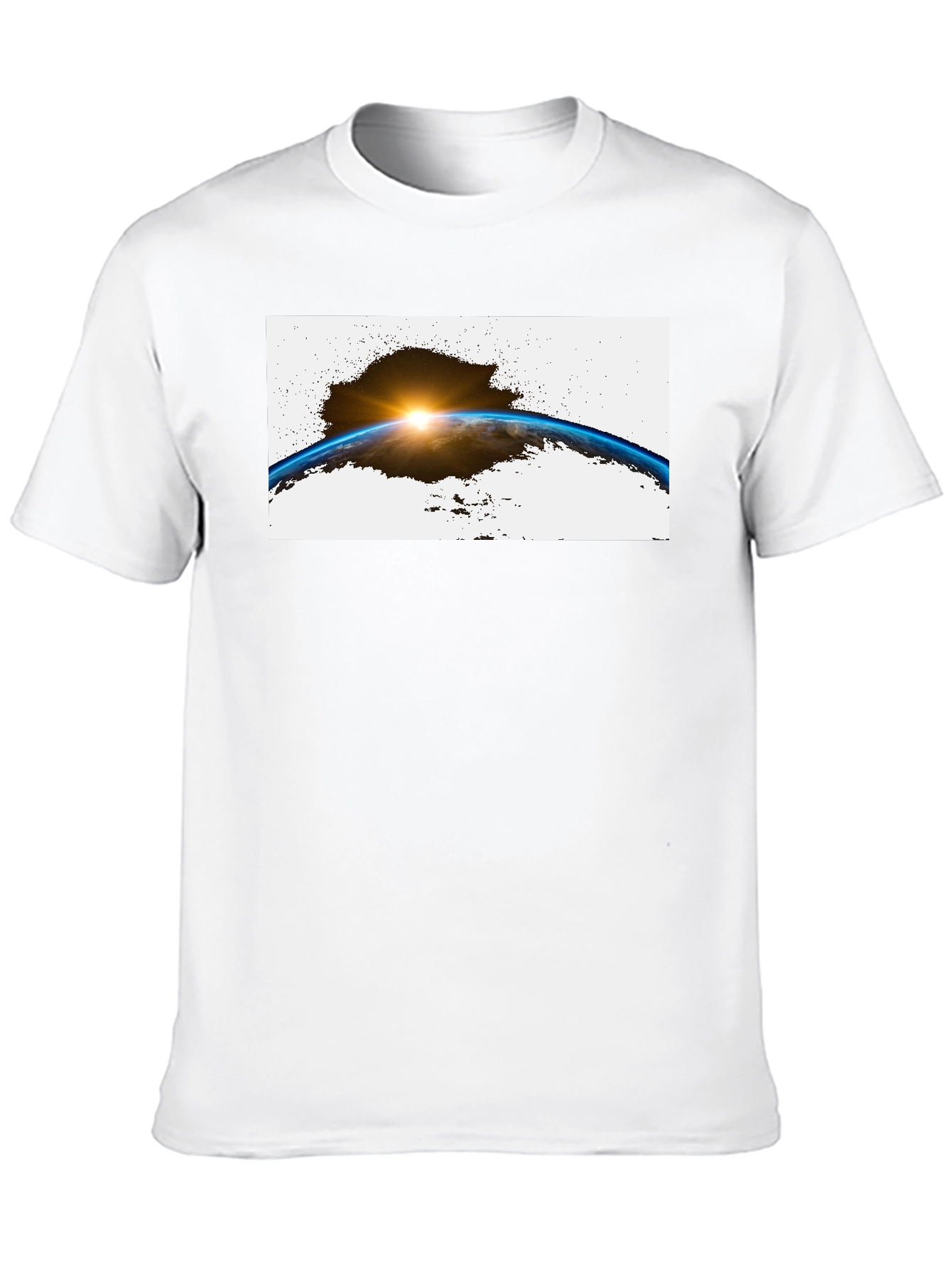 Earth Sunrise Graphic Black T-Shirt