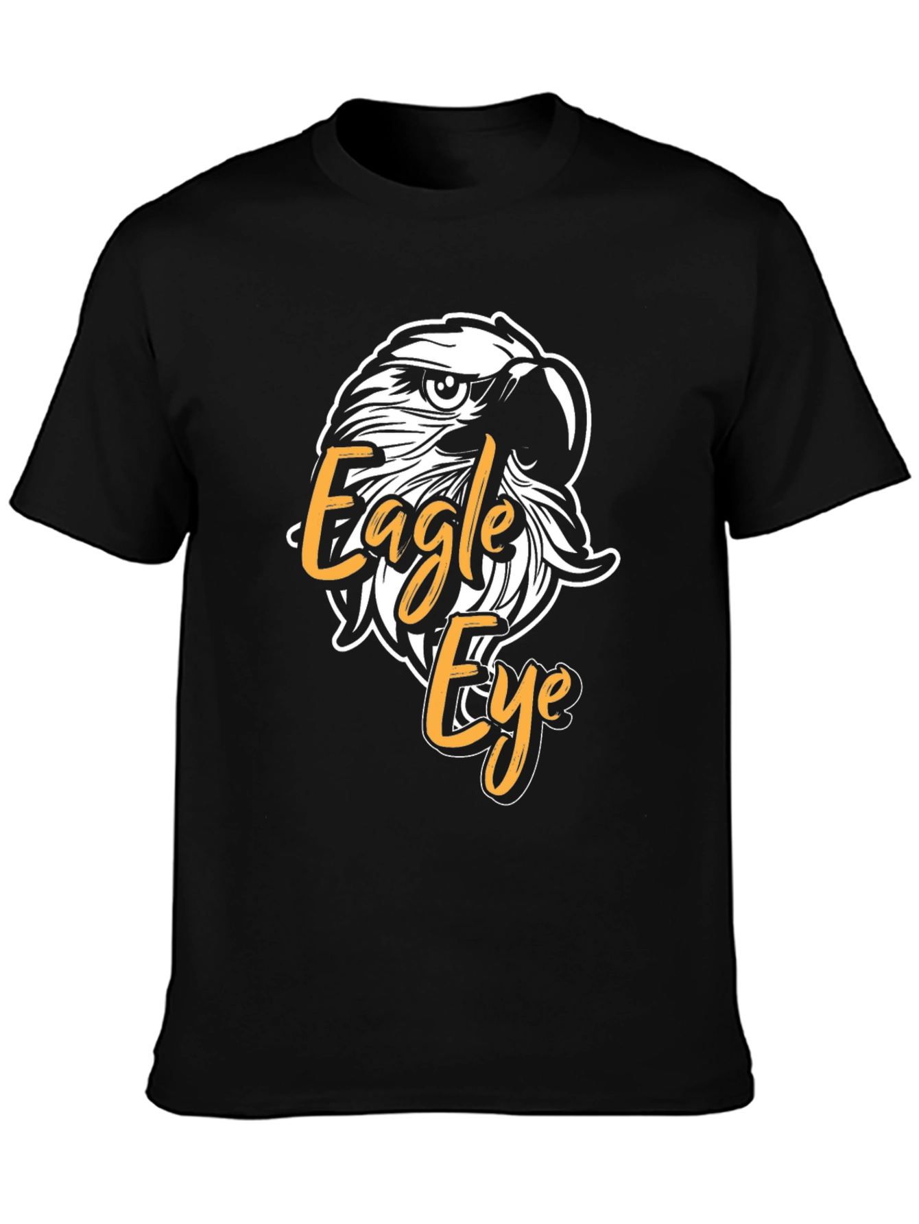 Eagle Eye Graphic Print Black T-Shirt