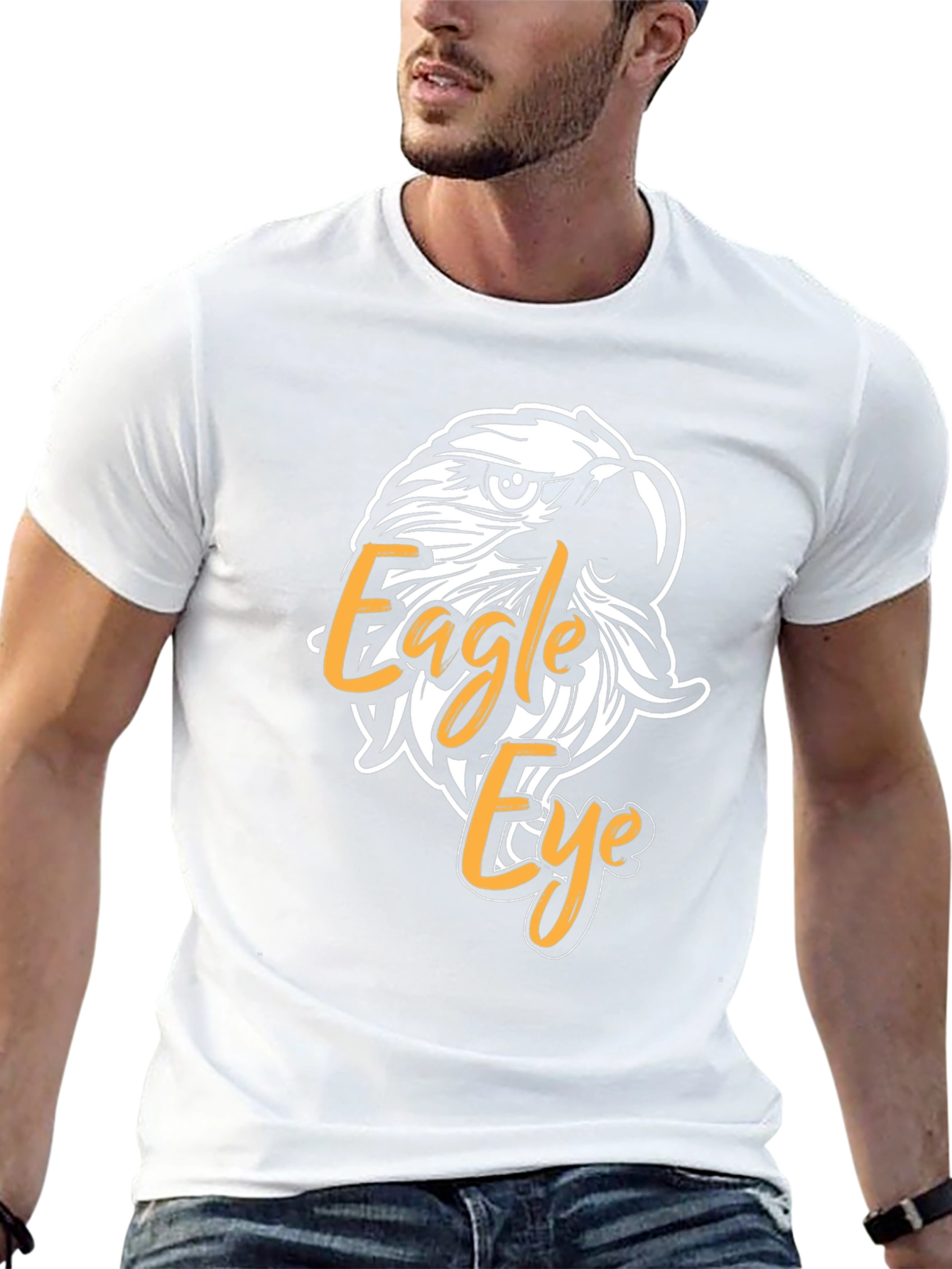 Eagle Eye Graphic Print Black T-Shirt