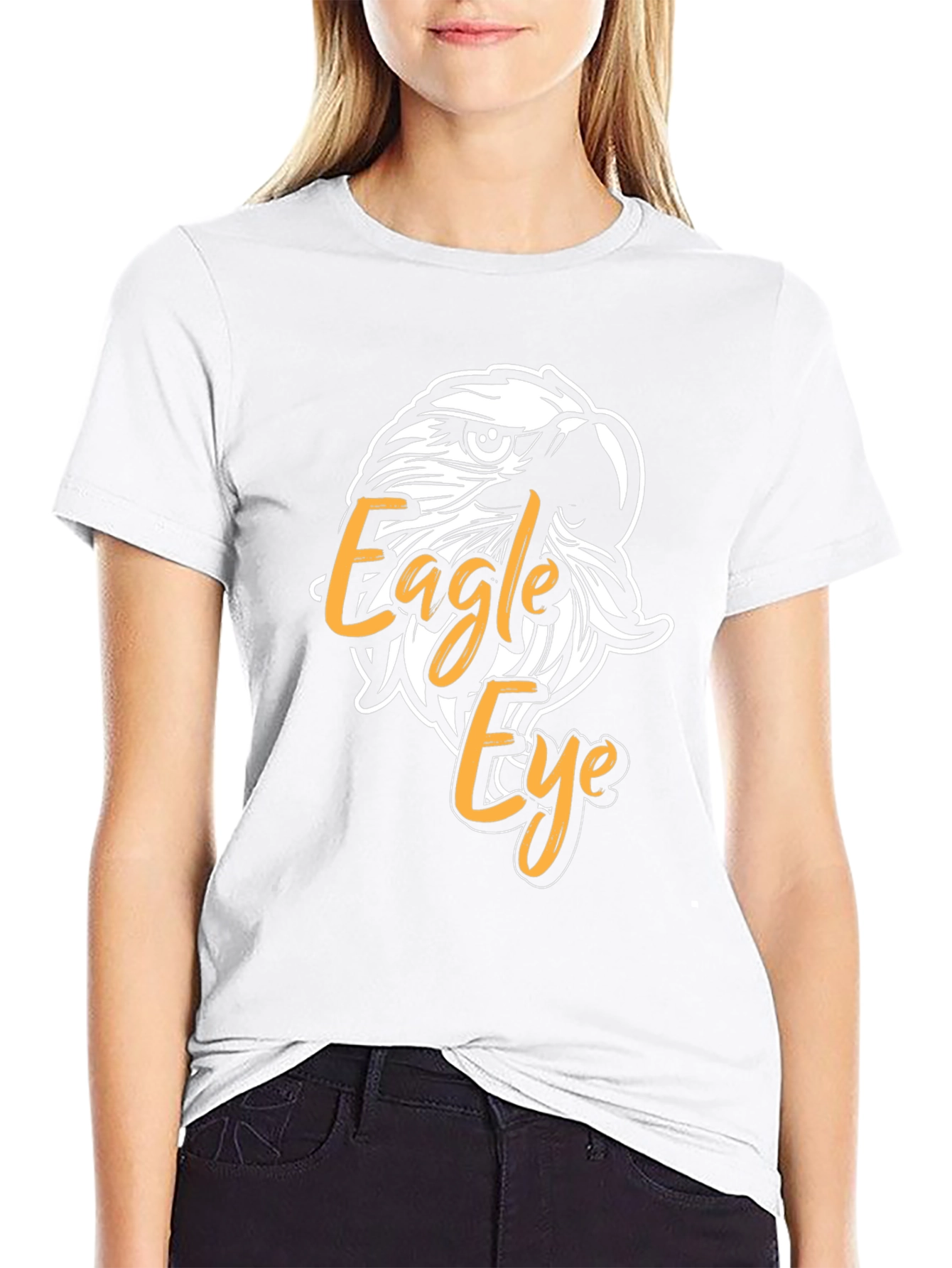 Eagle Eye Graphic Print Black T-Shirt