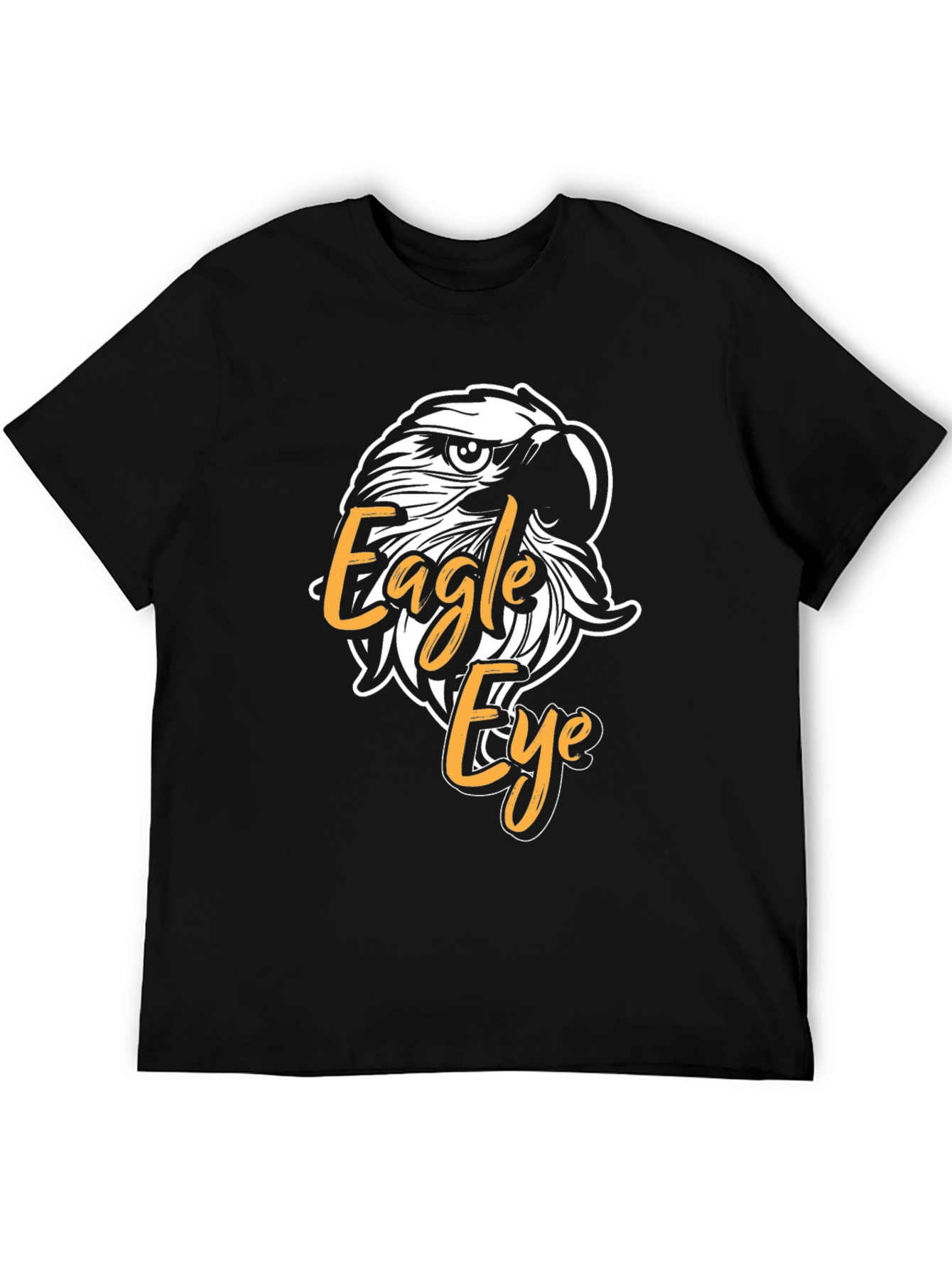 Eagle Eye Graphic Print Black T-Shirt