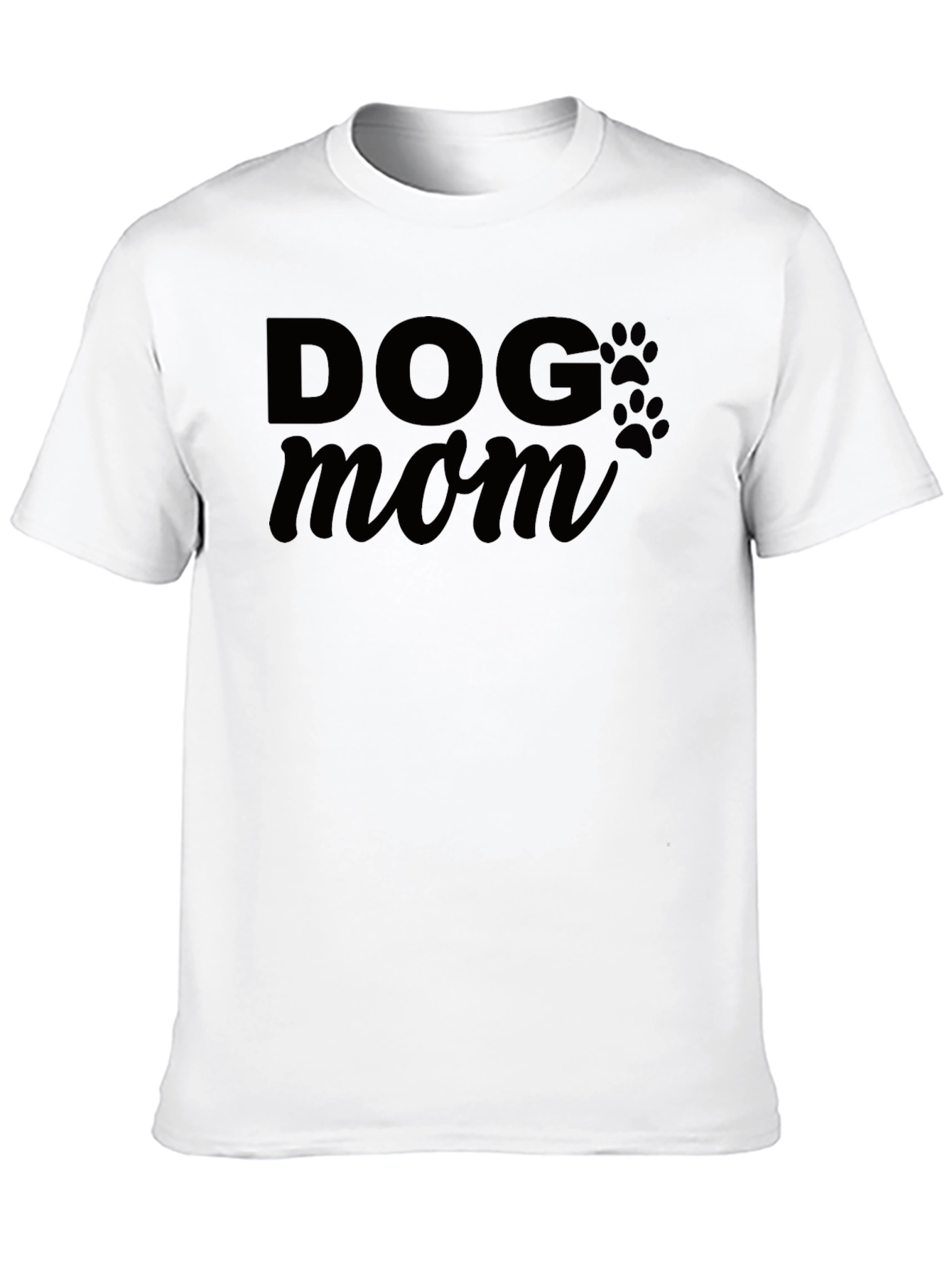 Dog Mom Graphic Tee - Black Casual T-Shirt