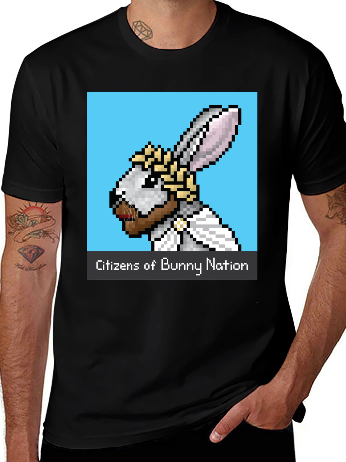 Citizens of Bunny Nation Black T-Shirt