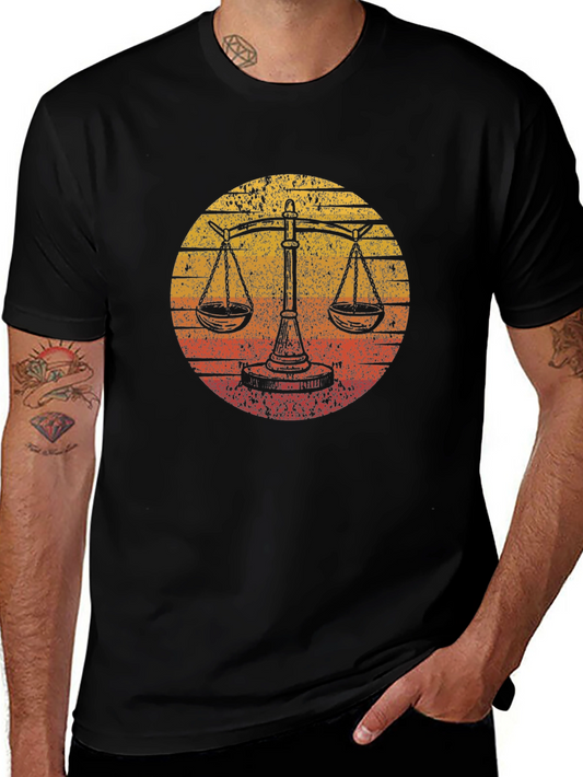 Scales of Justice Sunset Graphic Tee