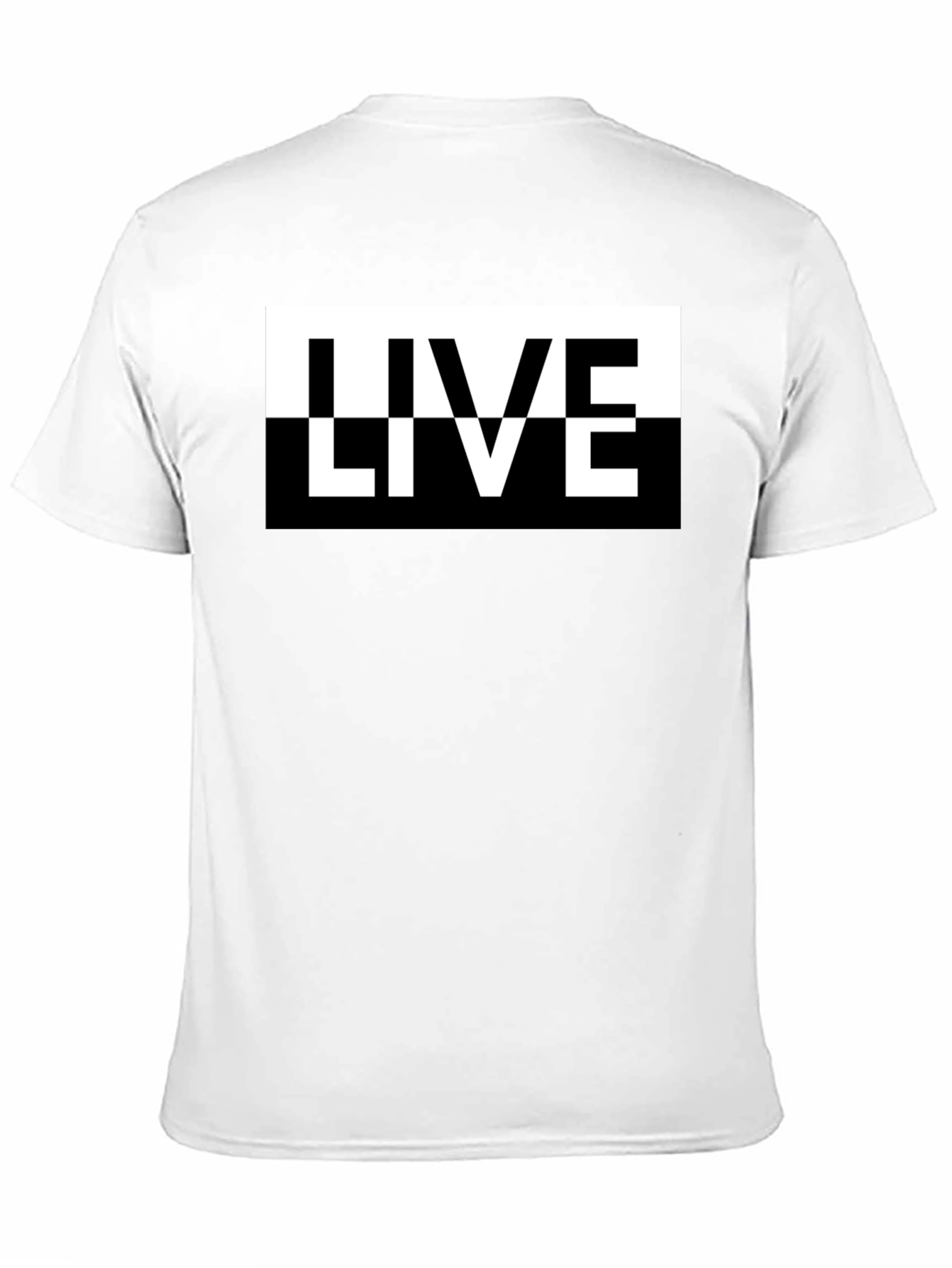 Live Graphic Print Mens Black T-Shirt
