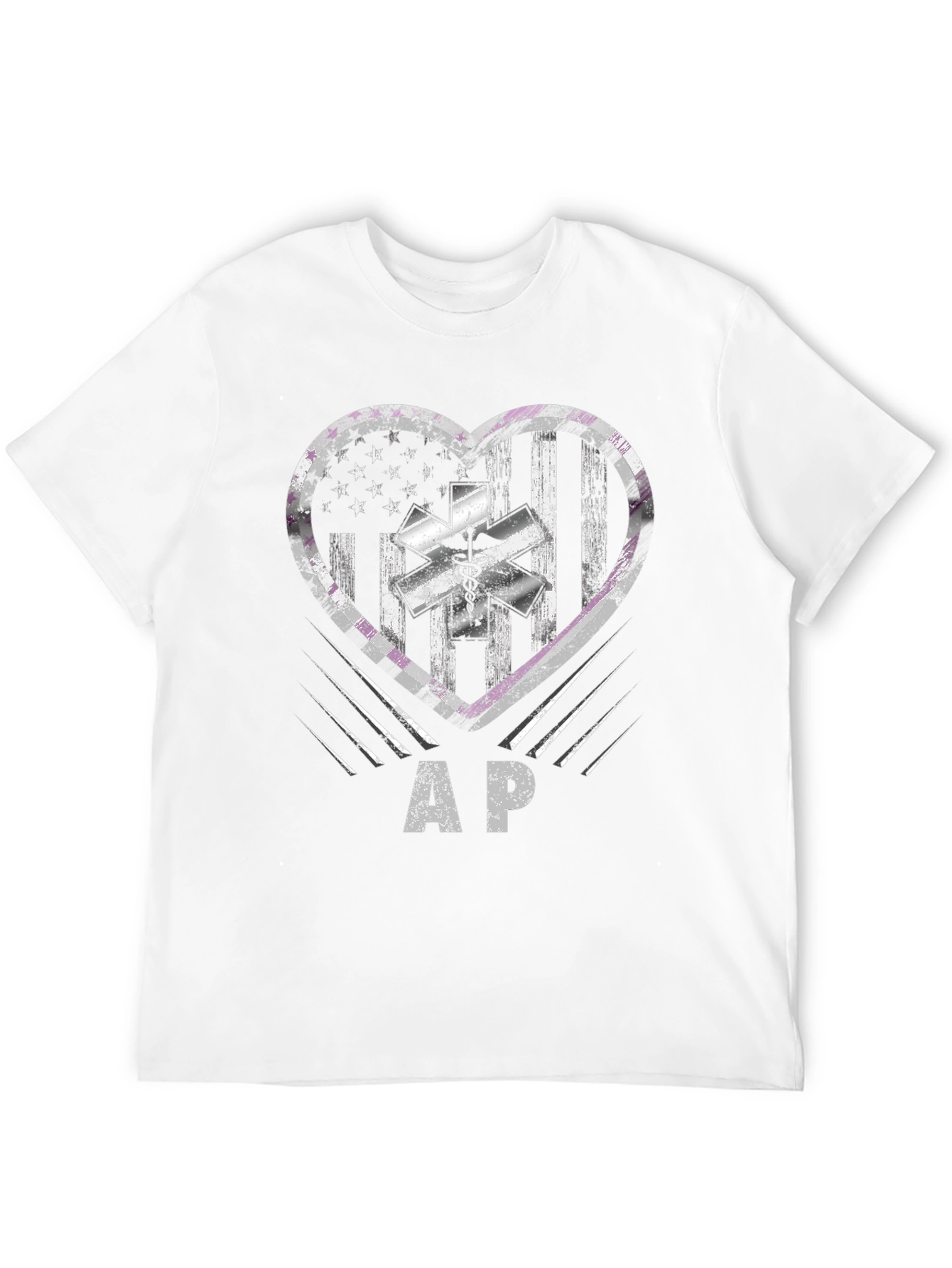 Patriotic EMS Heart T-Shirt