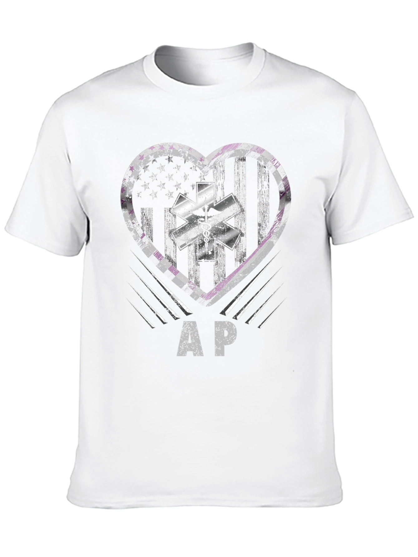 Patriotic EMS Heart T-Shirt