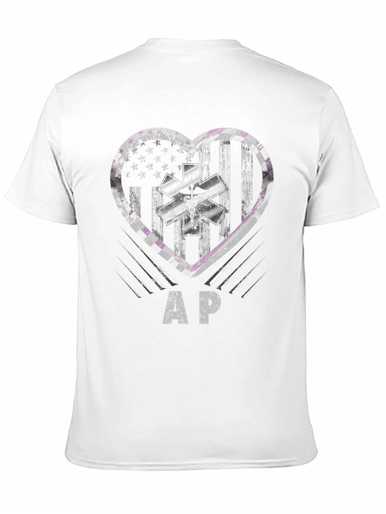 Patriotic EMS Heart T-Shirt