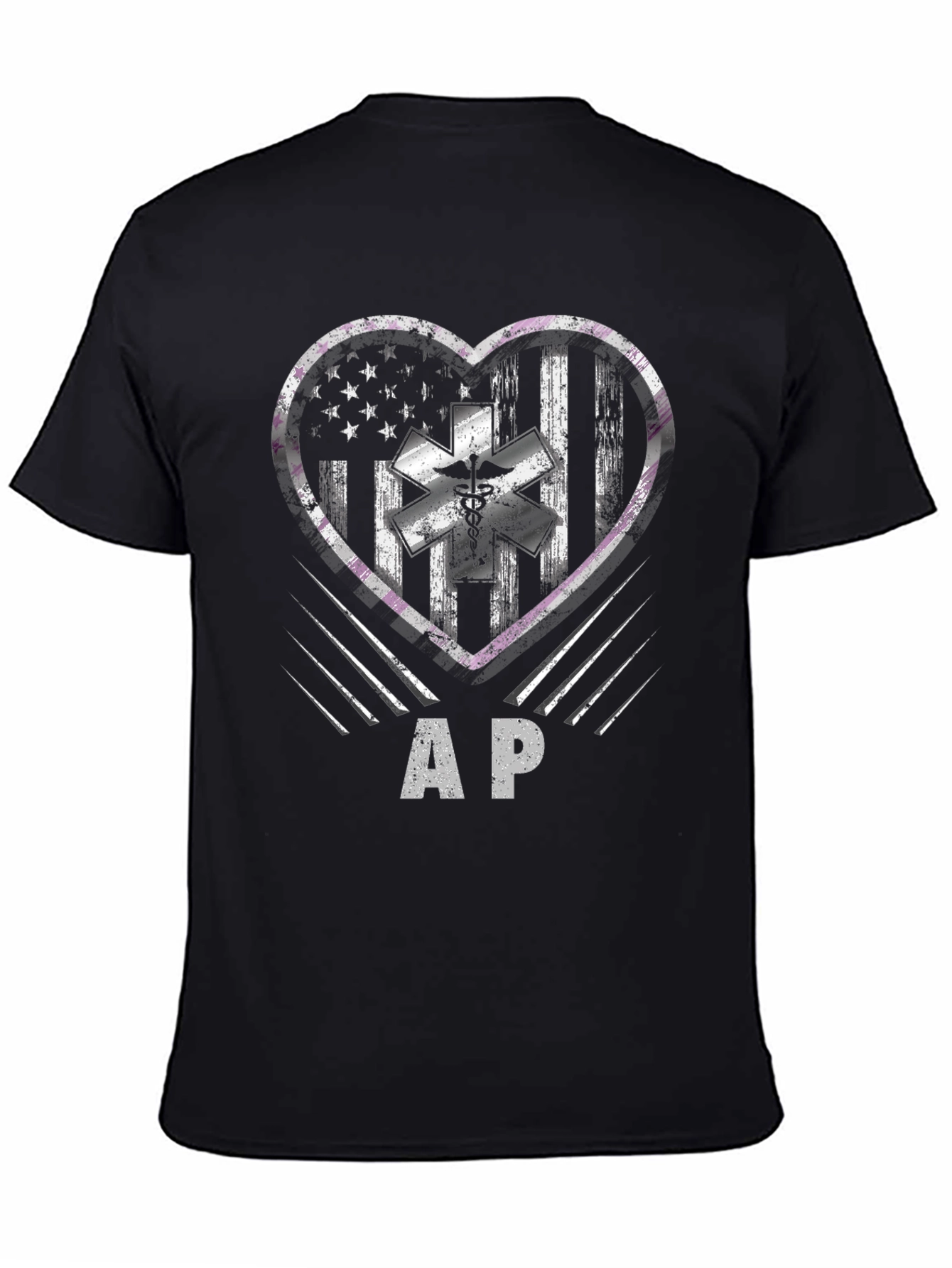 Patriotic EMS Heart T-Shirt