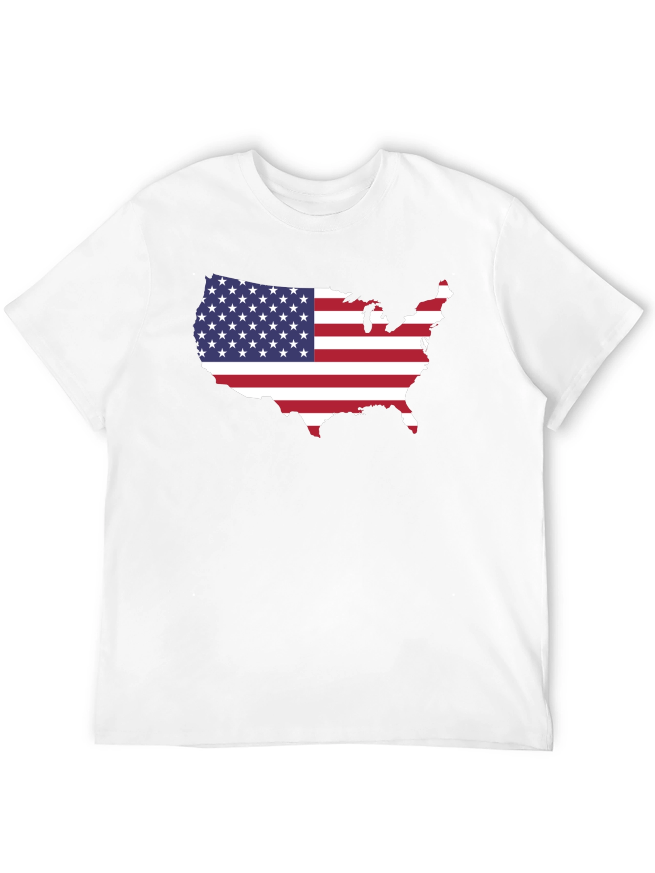 USA Flag Map Graphic Tee - Black