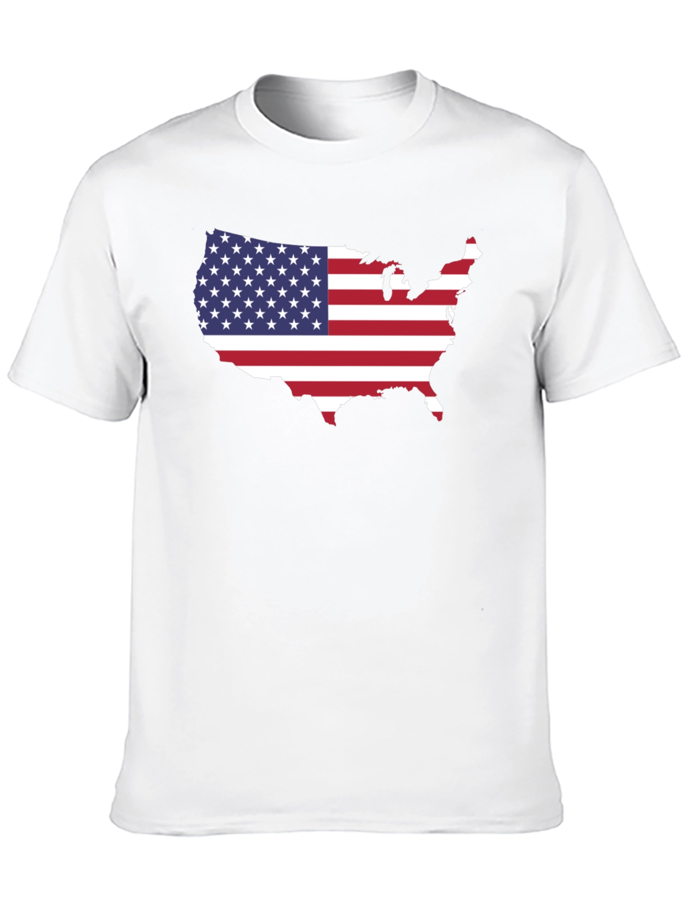 USA Flag Map Graphic Tee - Black