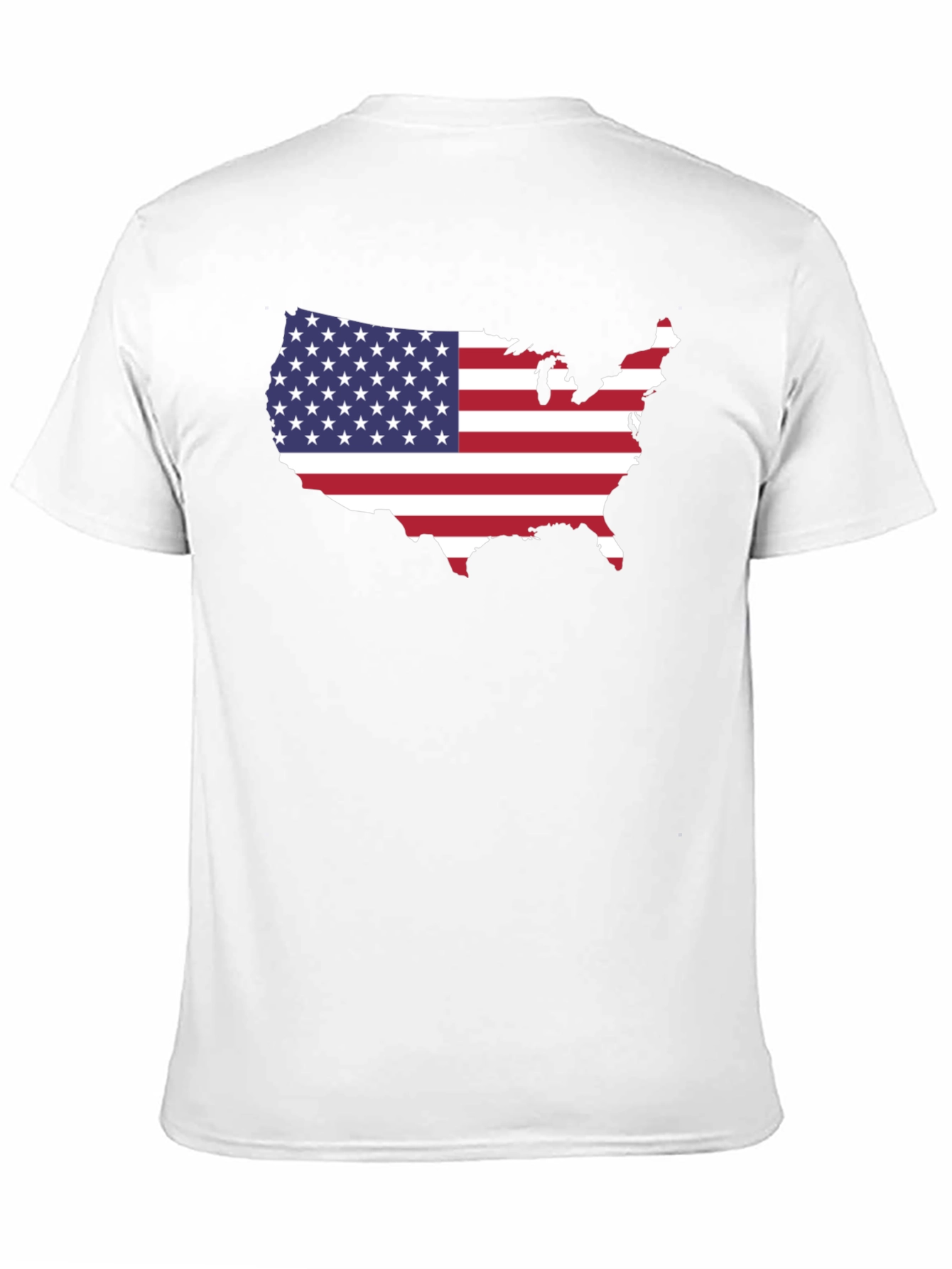 USA Flag Map Graphic Tee - Black