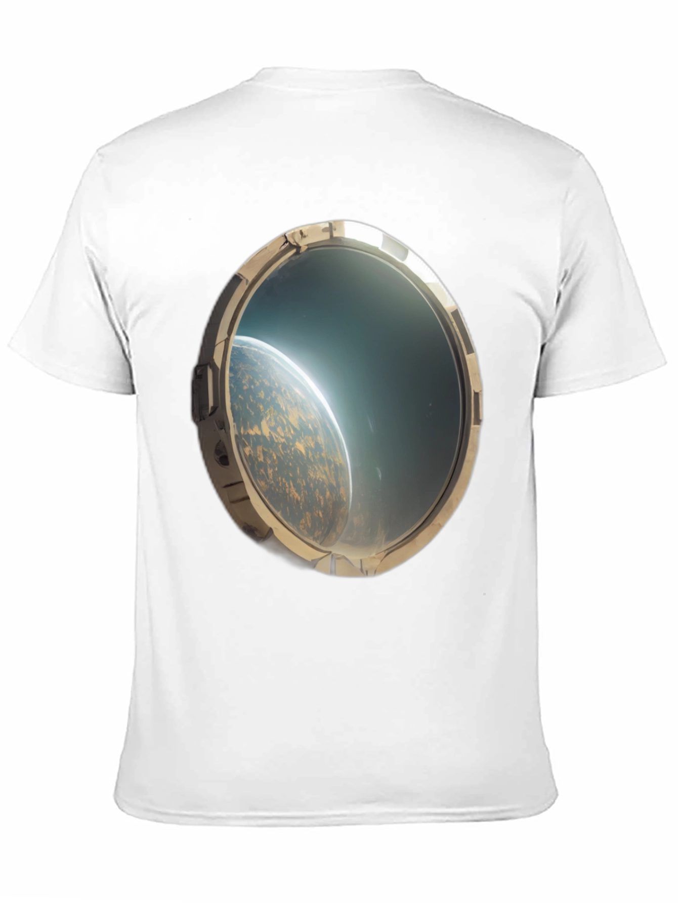 Space Porthole Black Tee - See the Cosmos!