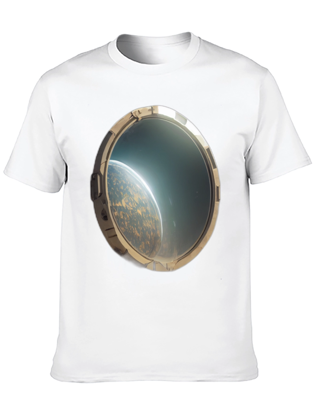 Space Porthole Black Tee - See the Cosmos!