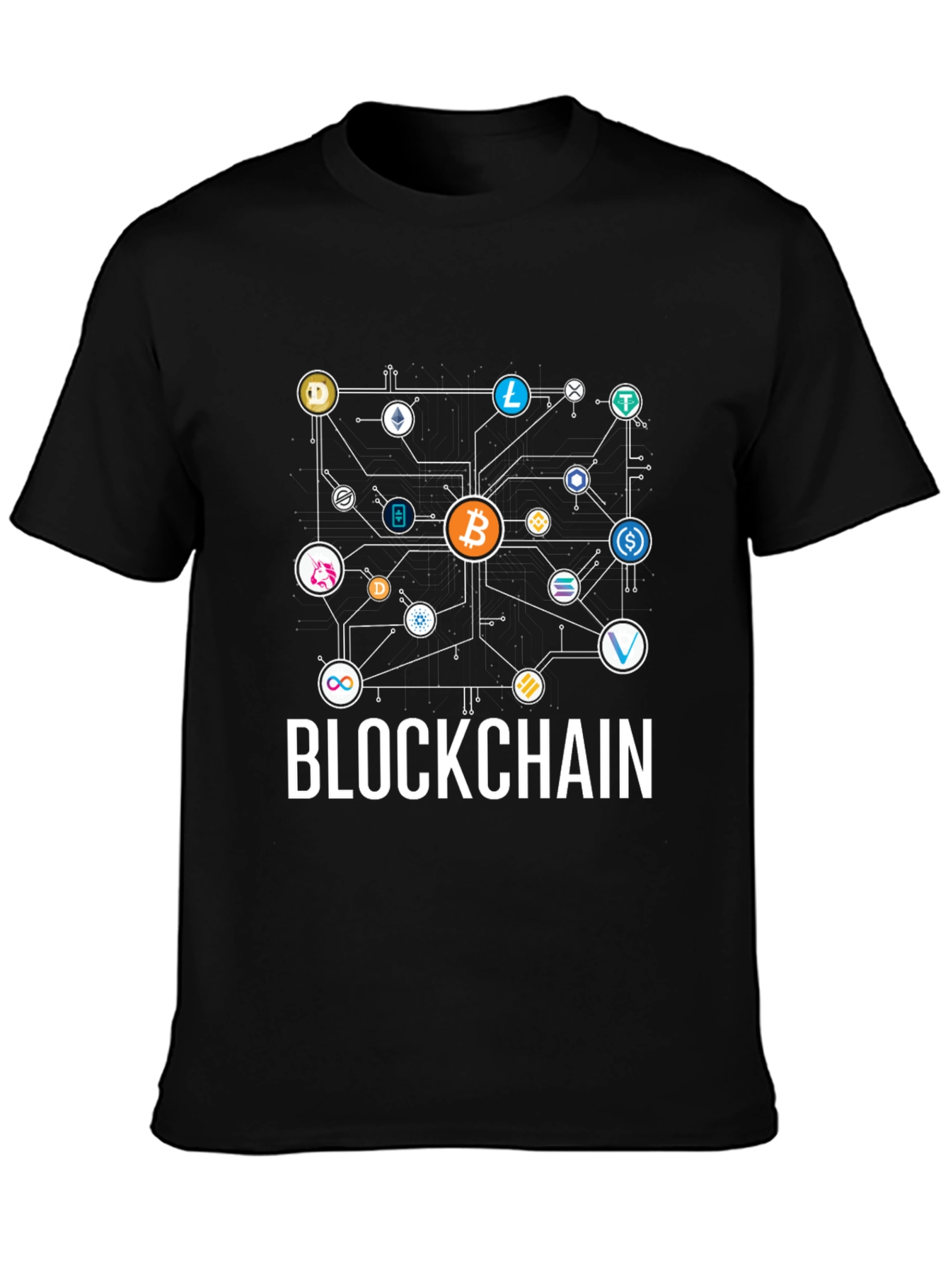 Blockchain Crypto T-Shirt - Bitcoin & Altcoins