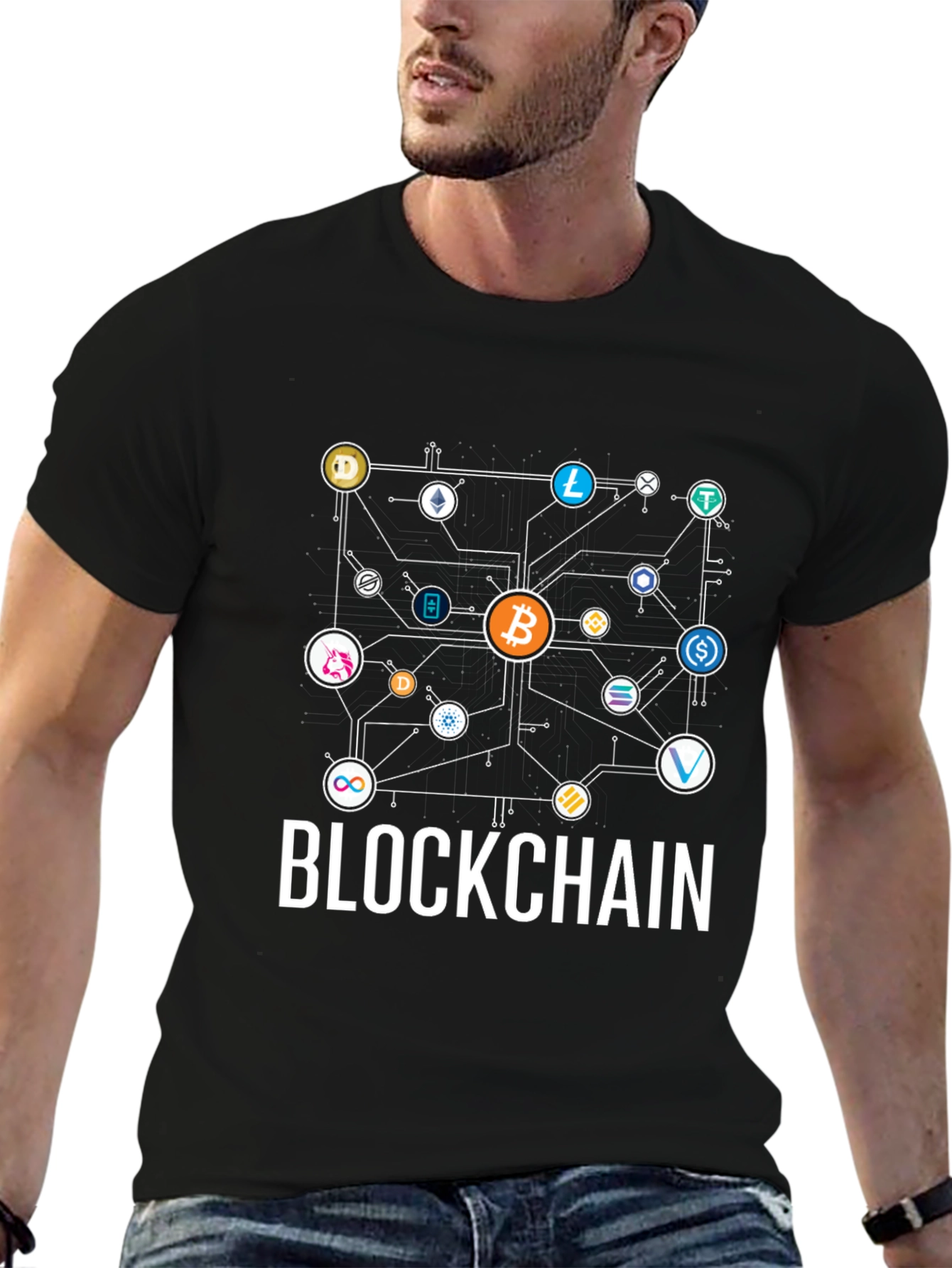 Blockchain Crypto T-Shirt - Bitcoin & Altcoins