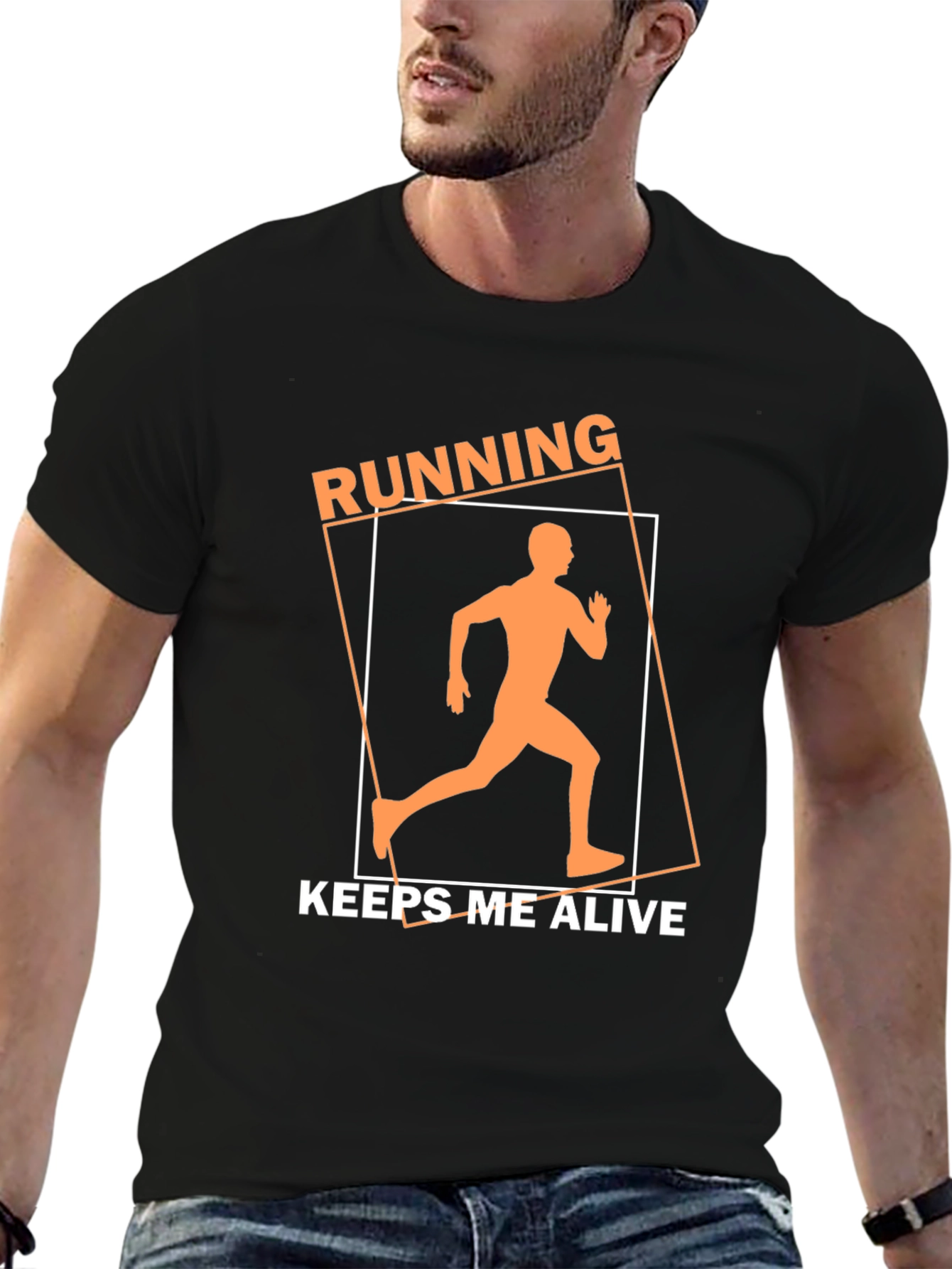 Running Keeps Me Alive Black T-Shirt
