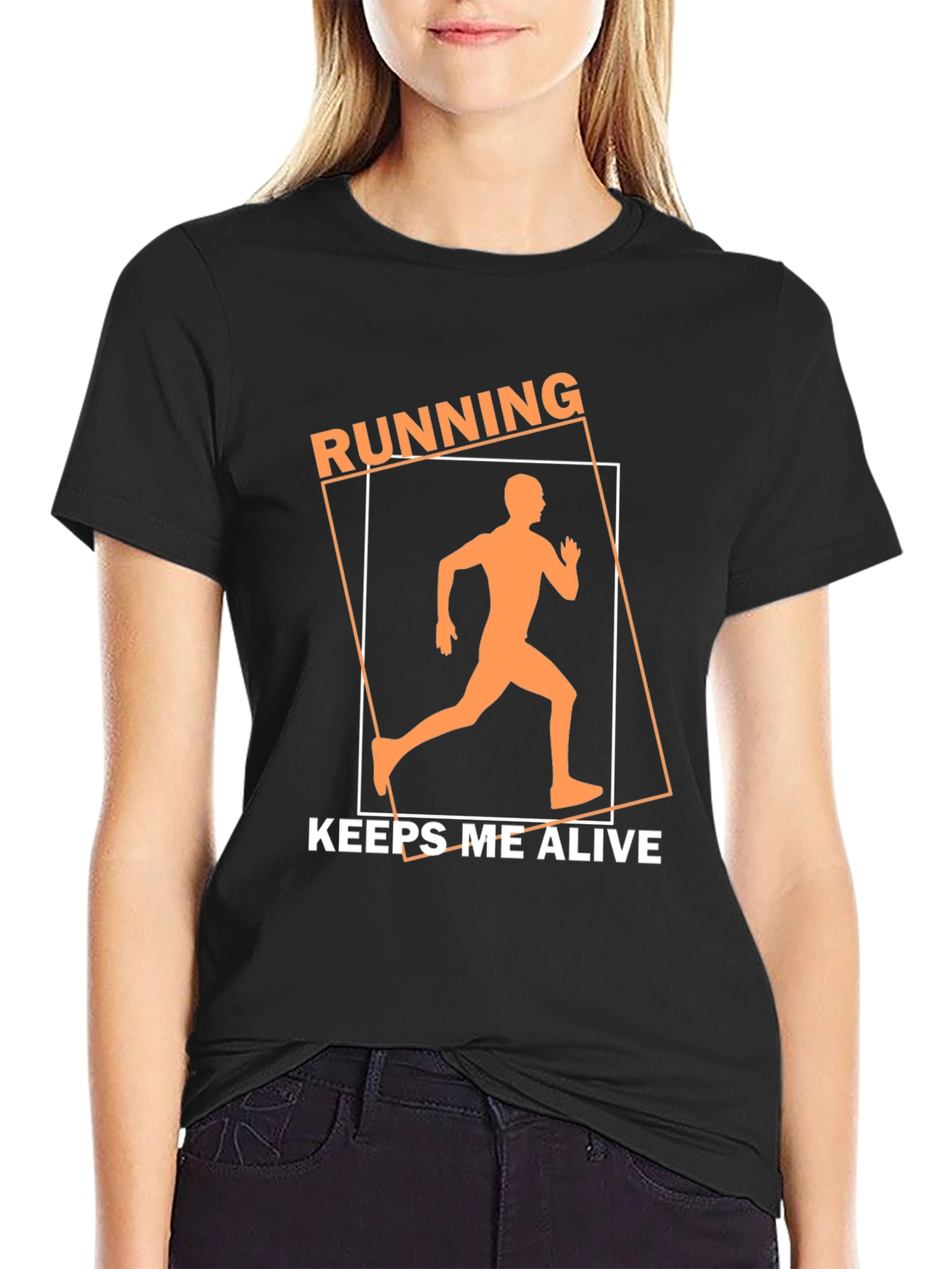 Running Keeps Me Alive Black T-Shirt