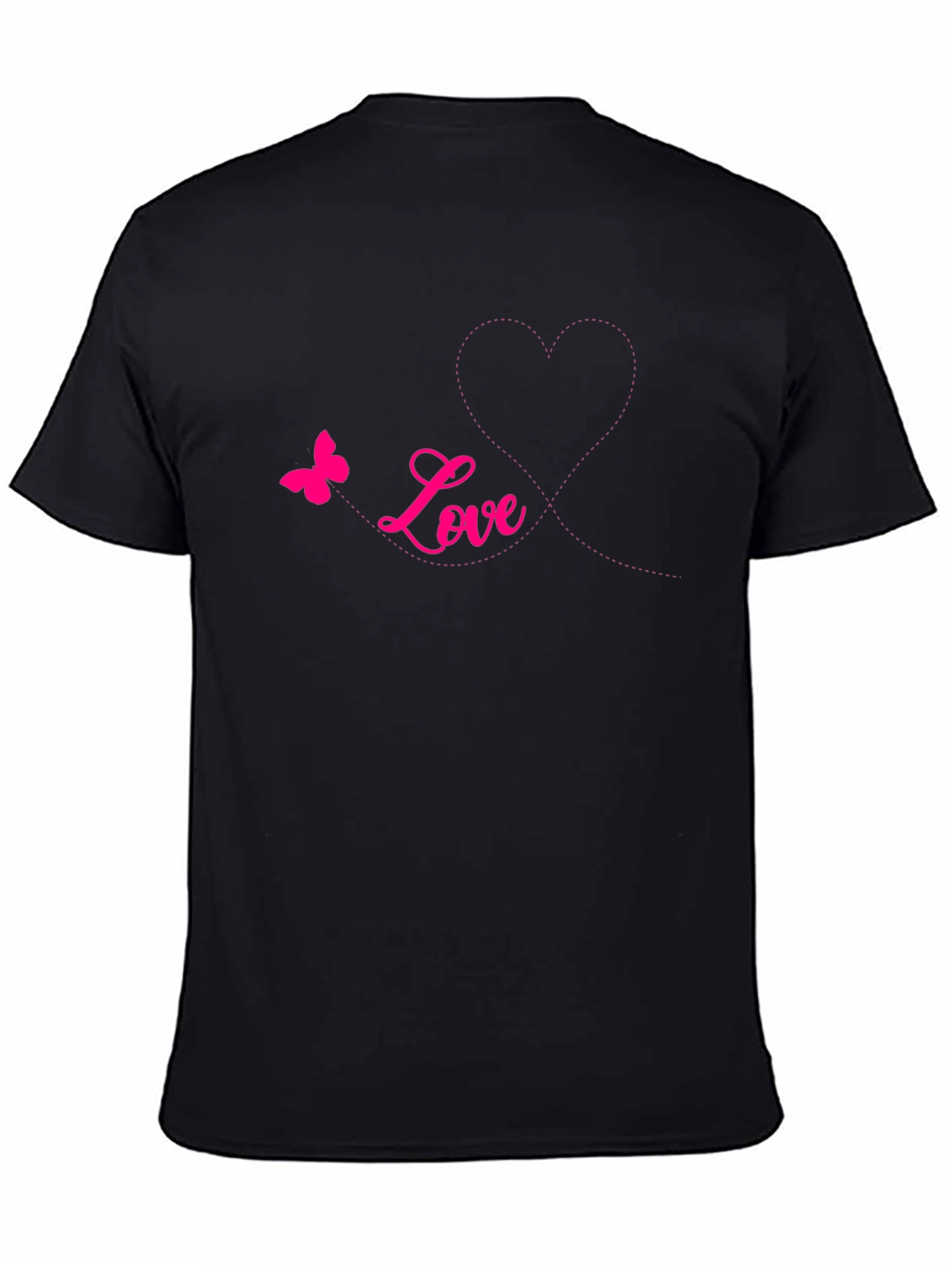Love Butterfly Black T-Shirt