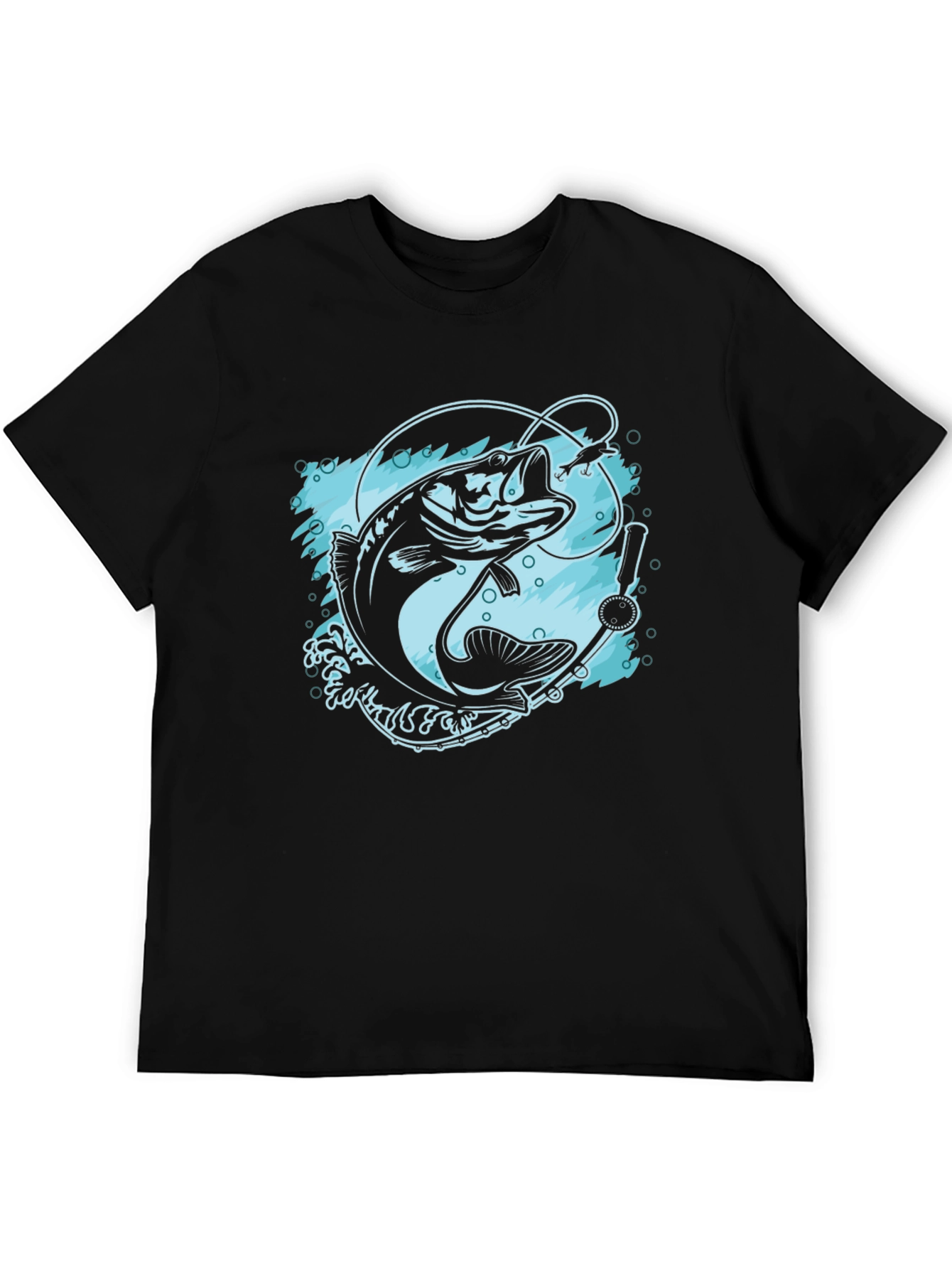 Fishing T-Shirt - Black Bass Design