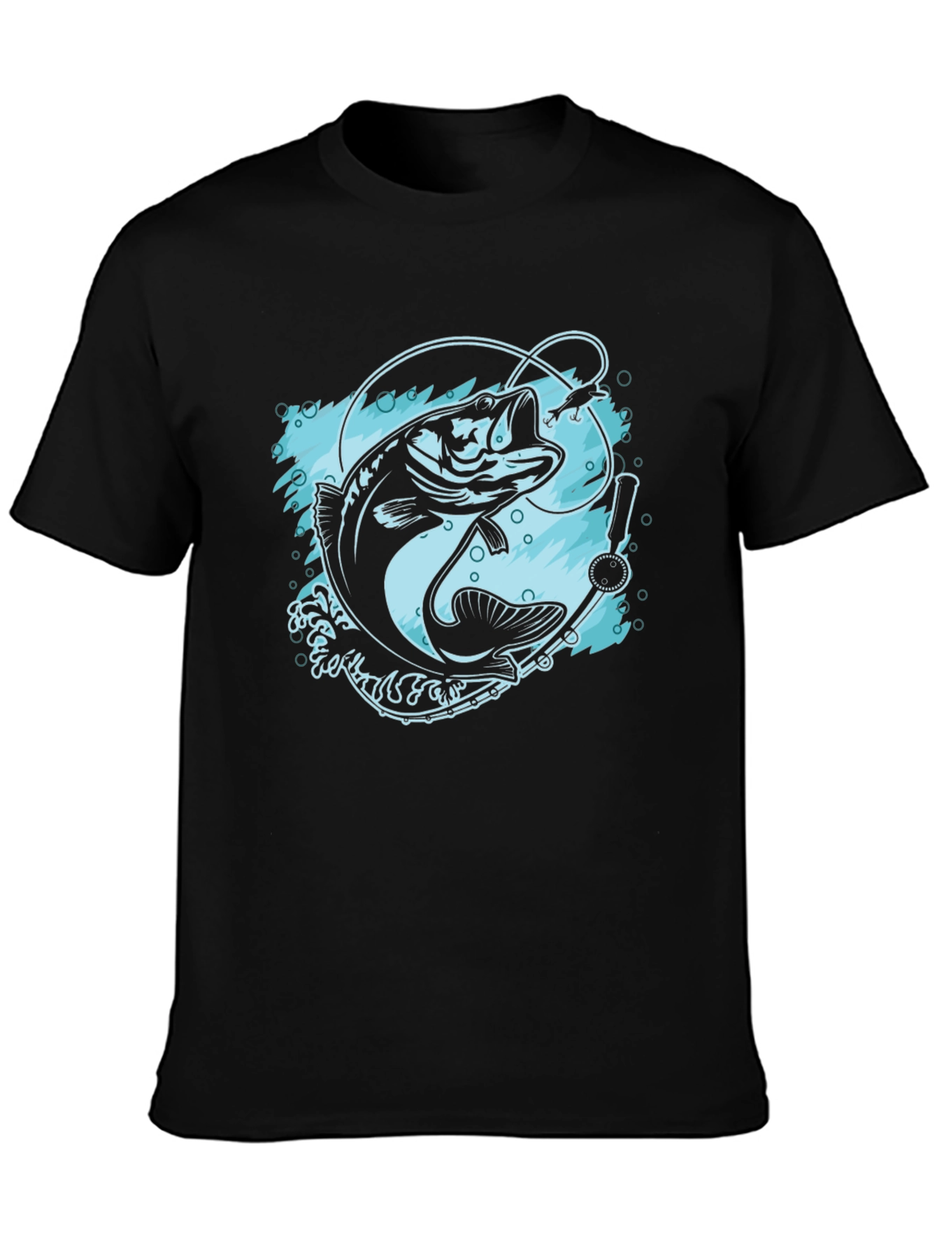Fishing T-Shirt - Black Bass Design