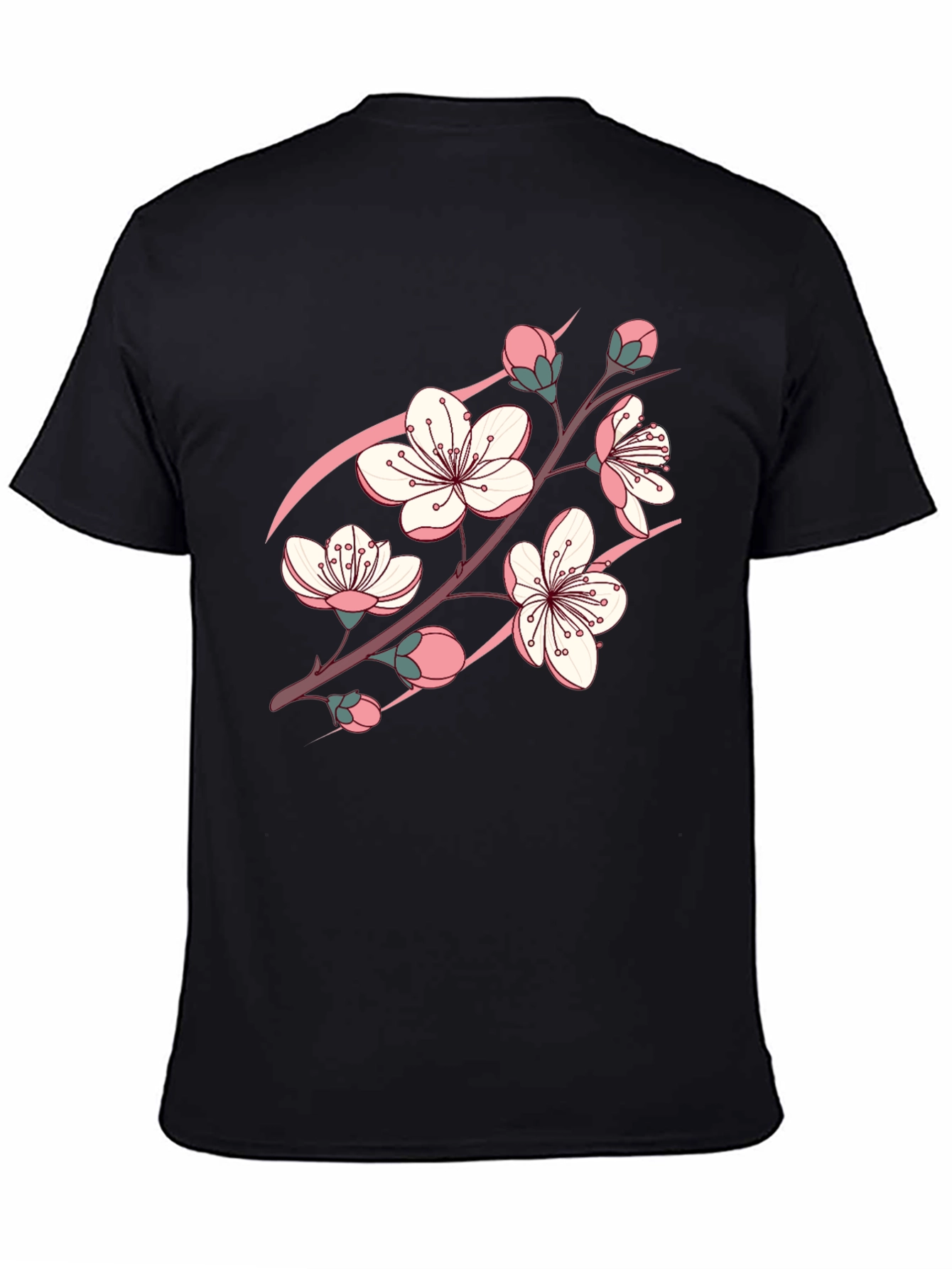 Blossom Graphic Black T-Shirt