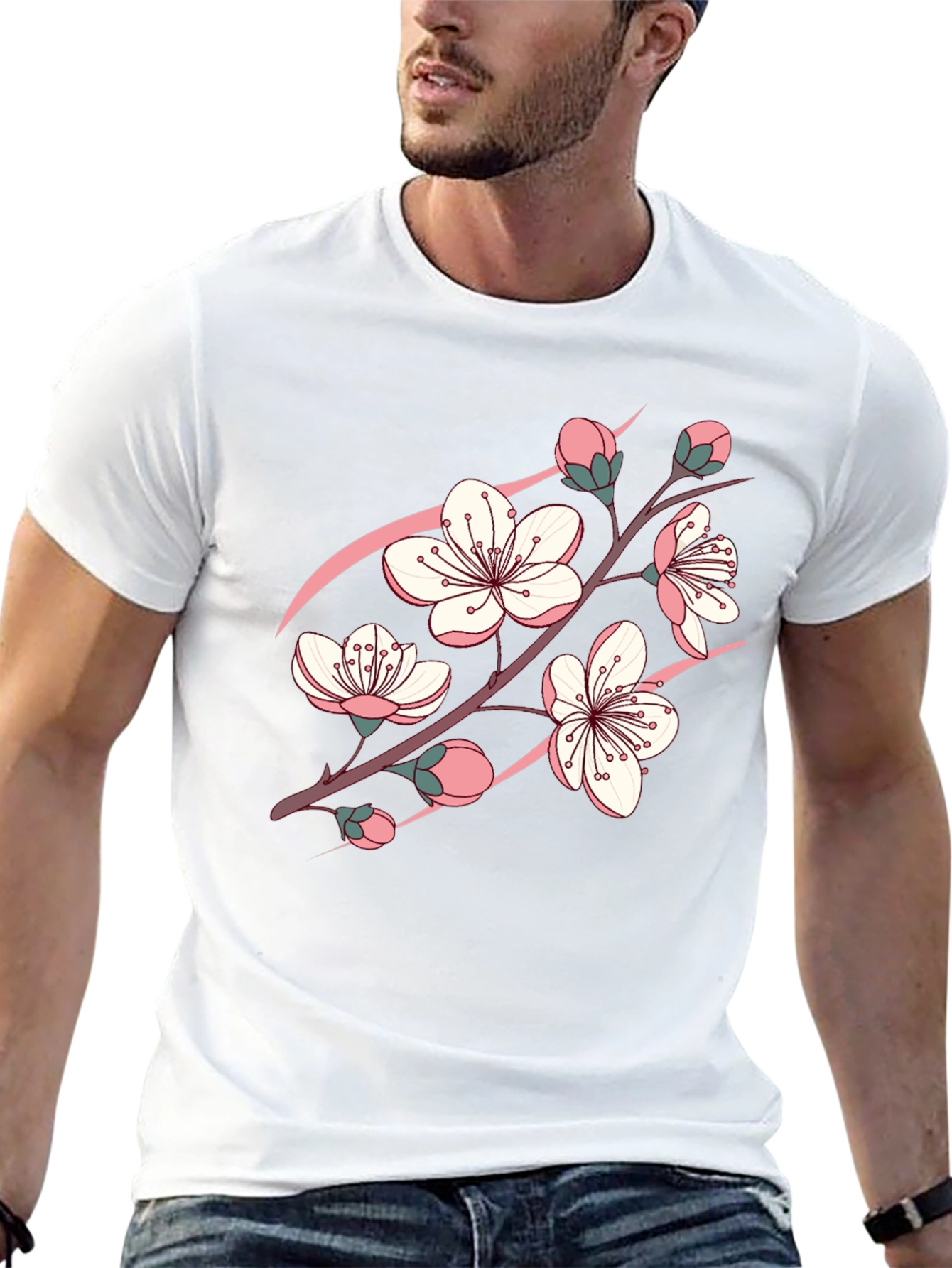 Blossom Graphic Black T-Shirt