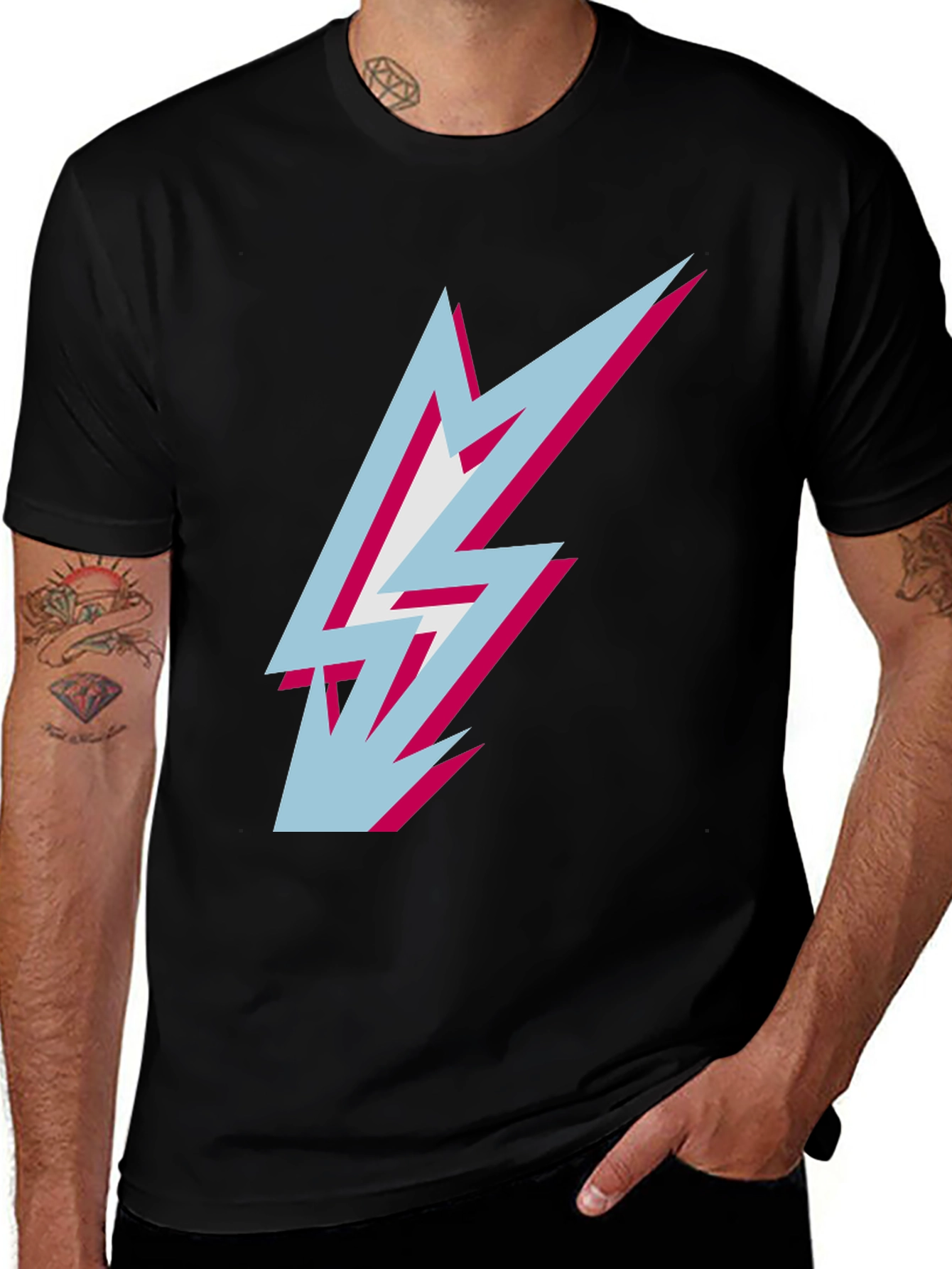 Lightning Bolt Graphic Tee - Casual Cool