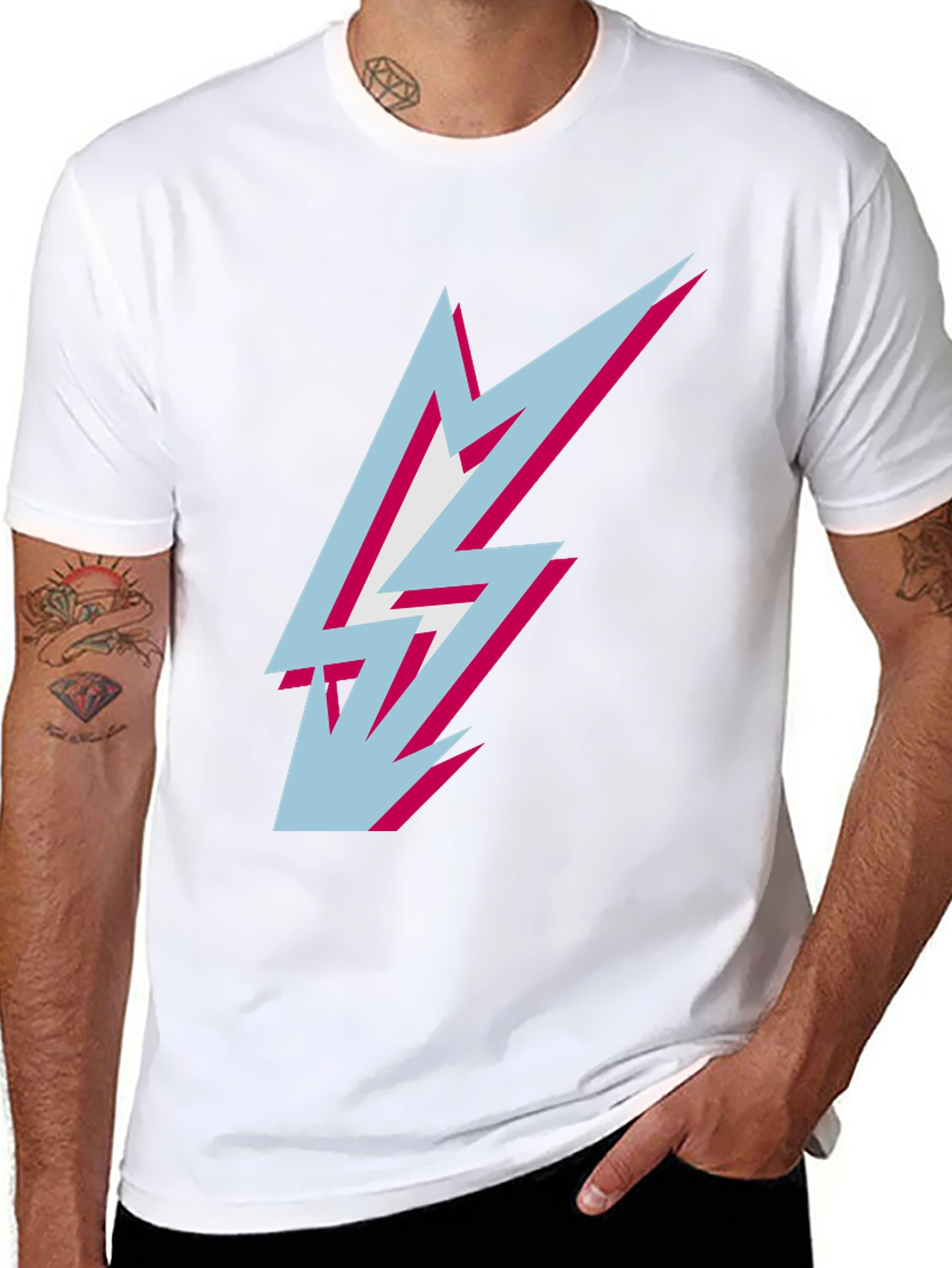 Lightning Bolt Graphic Tee - Casual Cool