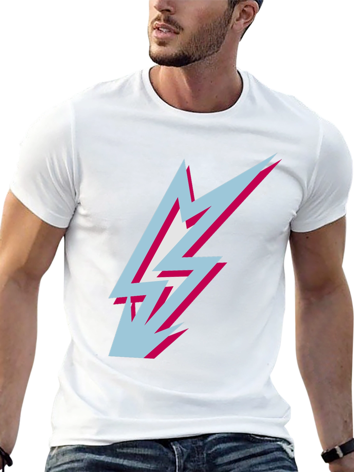 Lightning Bolt Graphic Tee - Casual Cool