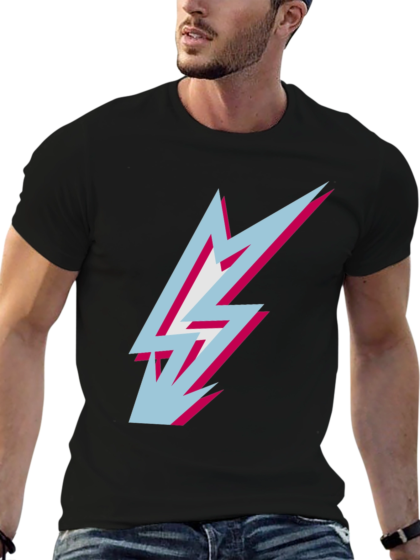 Lightning Bolt Graphic Tee - Casual Cool