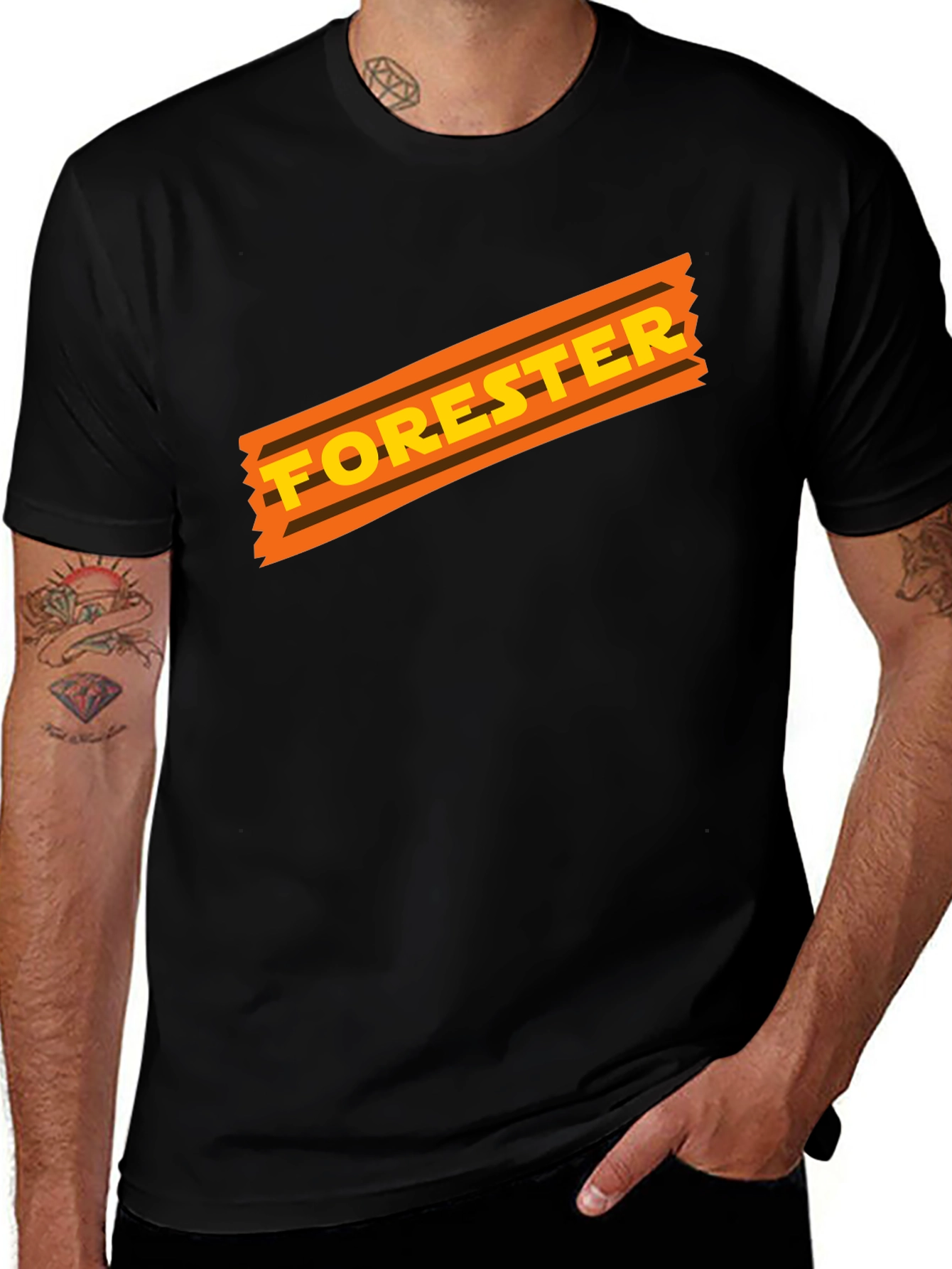 Forester Graphic Tee - Retro Style Black