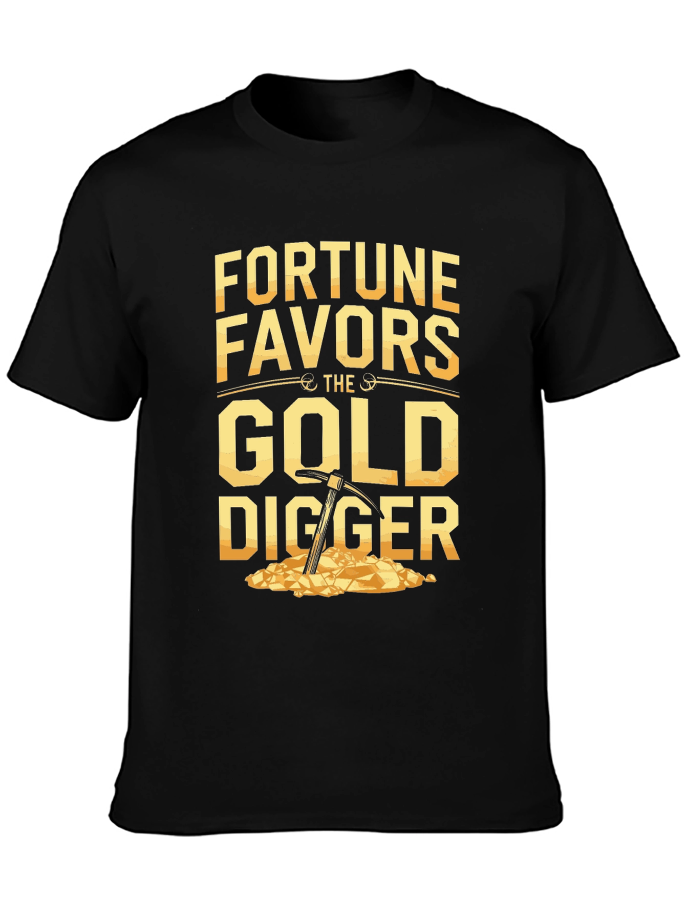 Fortune Favors Gold Digger T-Shirt - Black