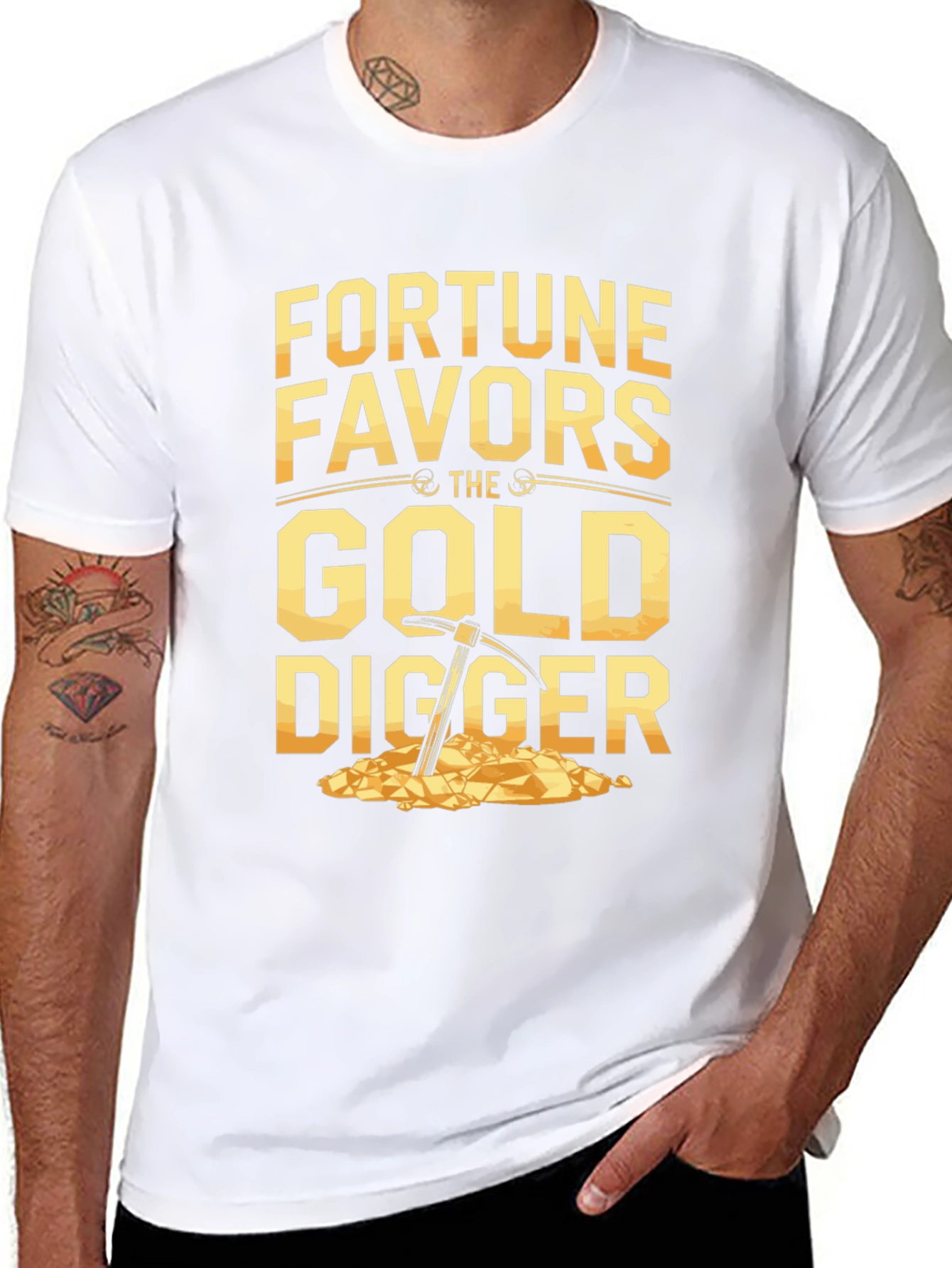 Fortune Favors Gold Digger T-Shirt - Black