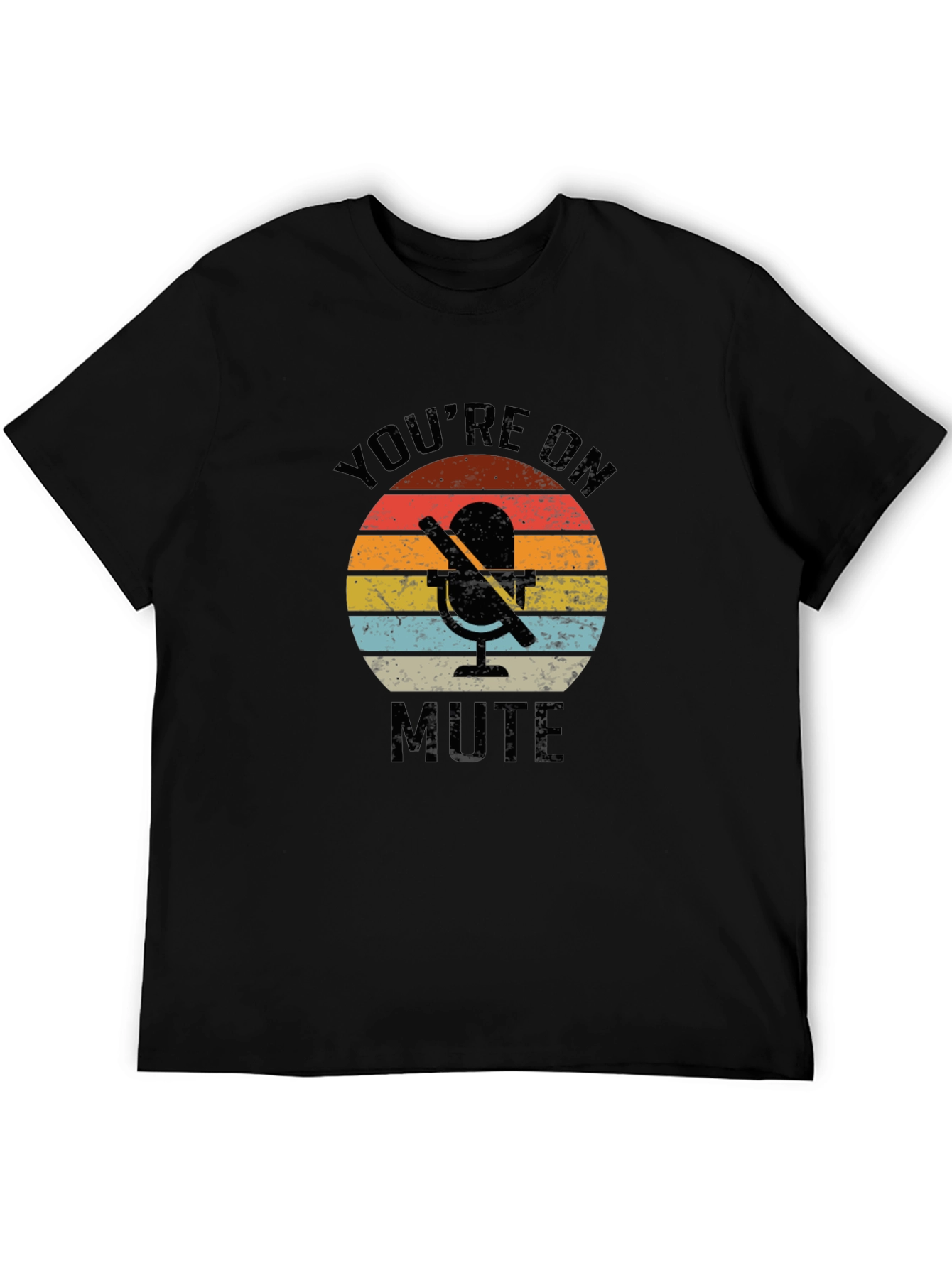 Youre on Mute Graphic Tee - Retro Microphone T-Shirt
