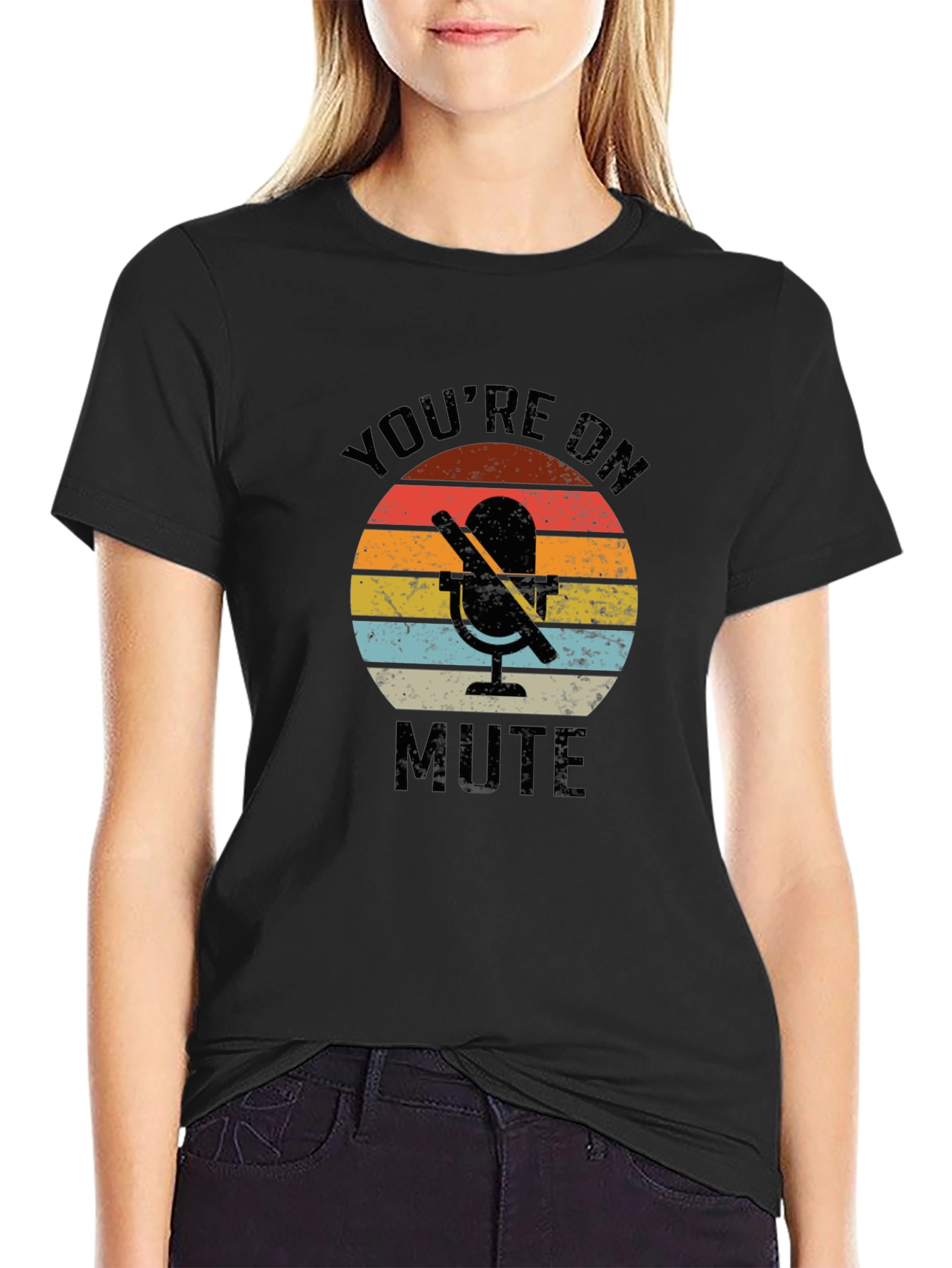 Youre on Mute Graphic Tee - Retro Microphone T-Shirt