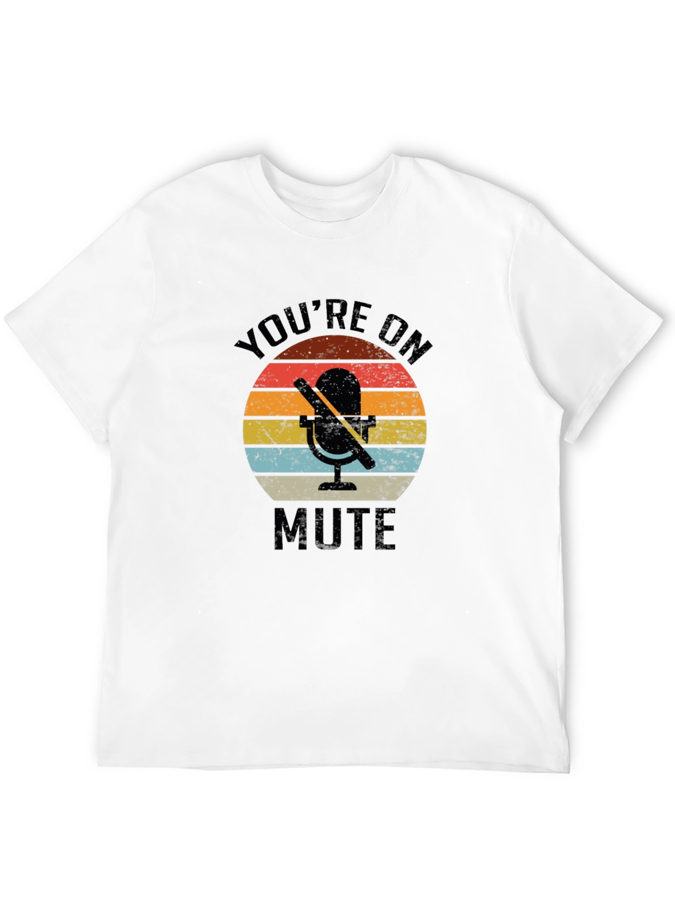 Youre on Mute Graphic Tee - Retro Microphone T-Shirt
