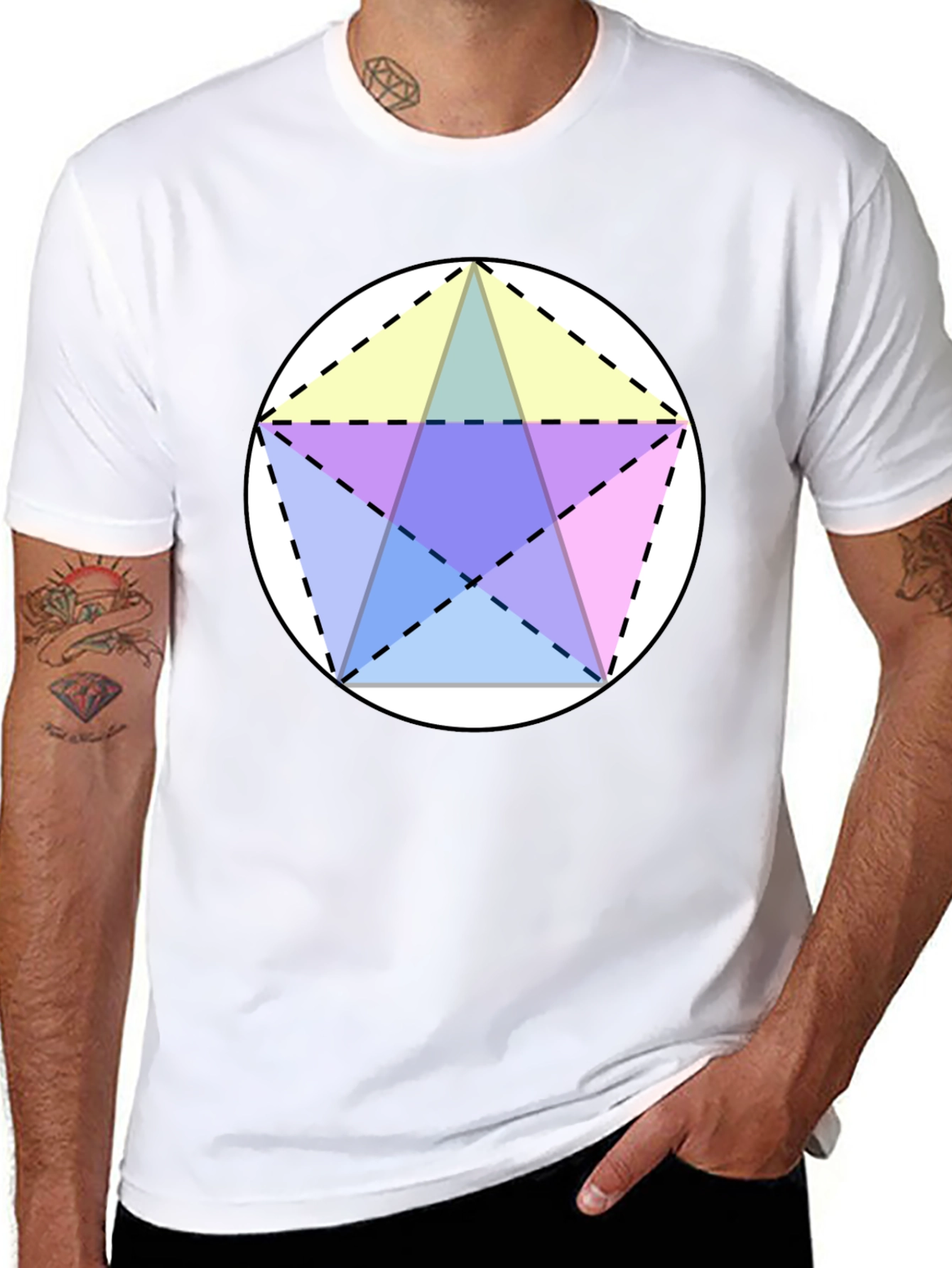 Geometric Star Circle Graphic Tee