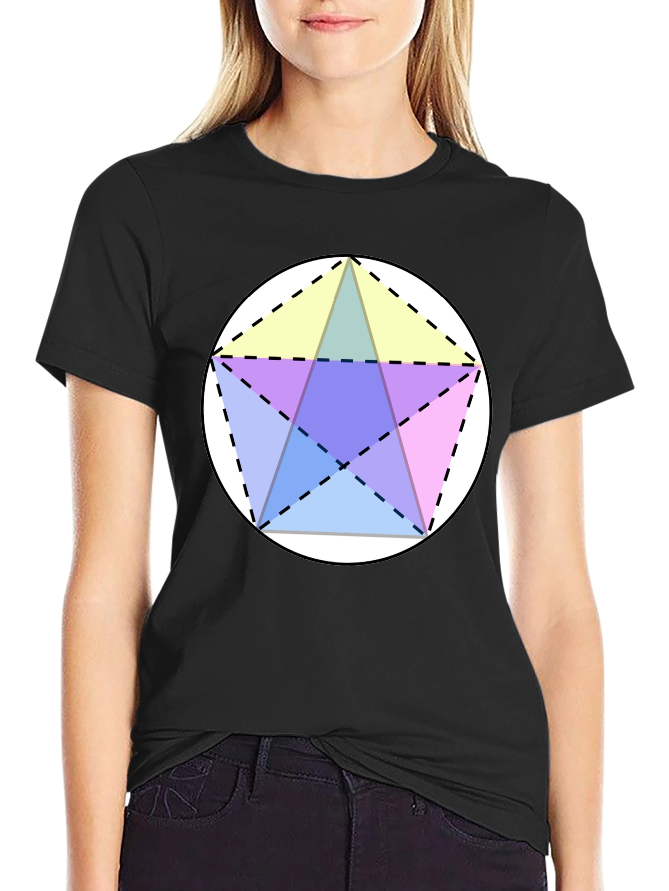 Geometric Star Circle Graphic Tee